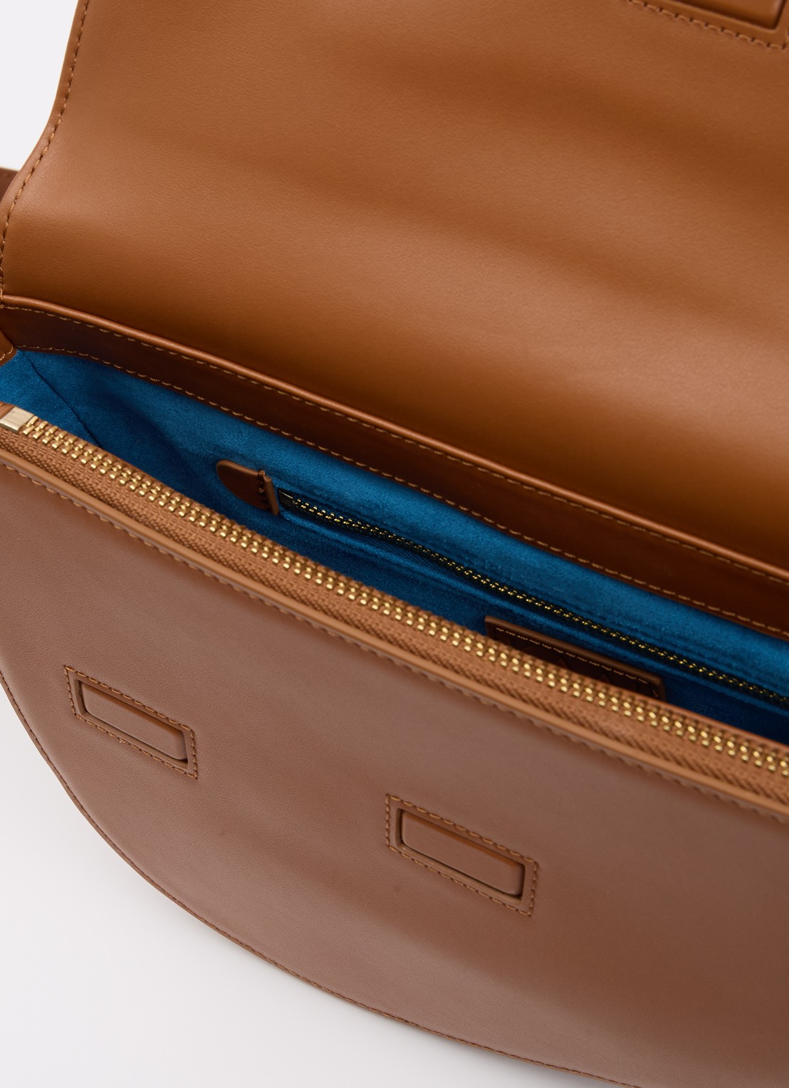 KAAI Rebel crossbodytas van leer - detail 4 cognac