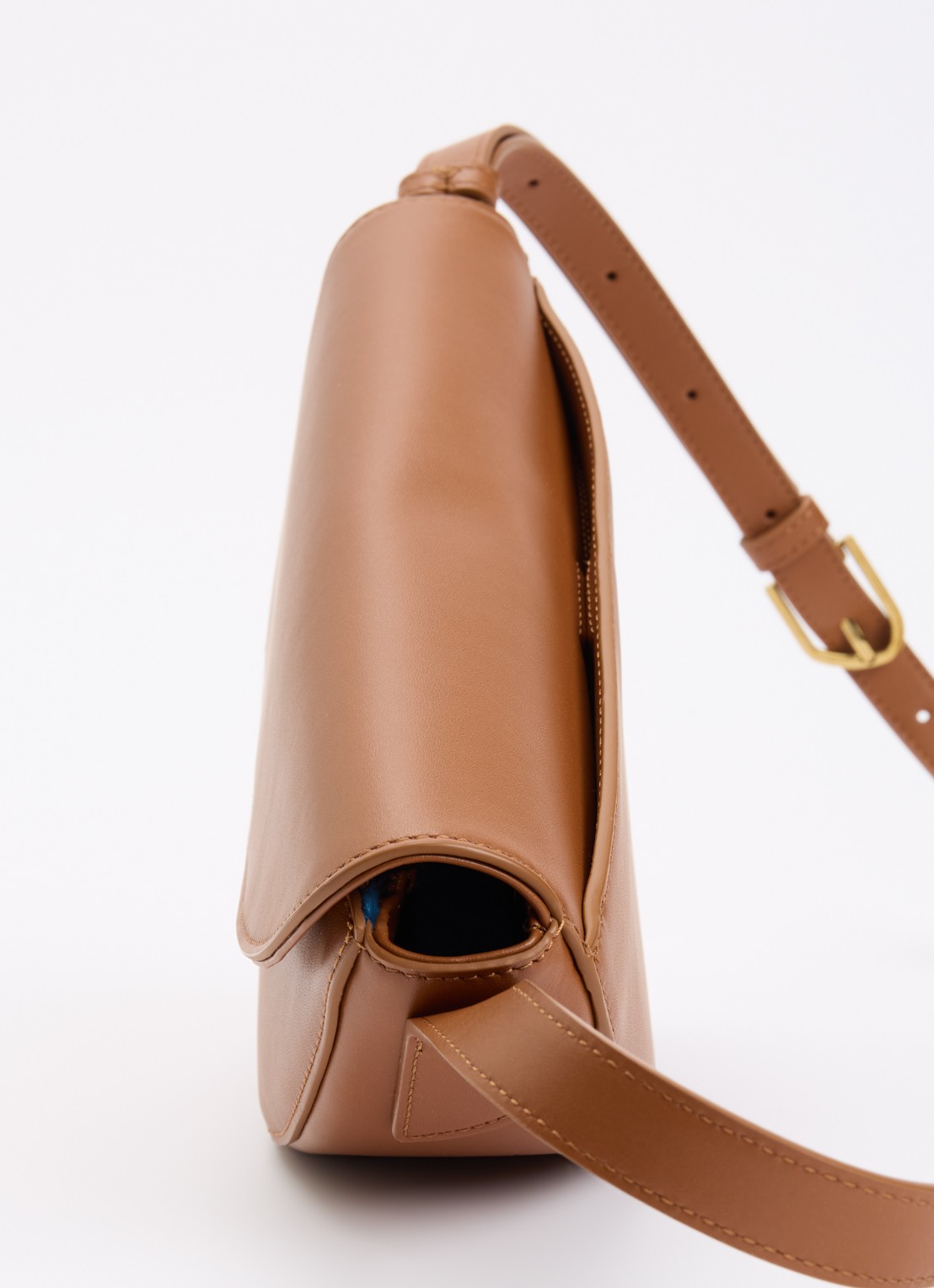 KAAI Rebel crossbodytas van leer - detail 5 cognac