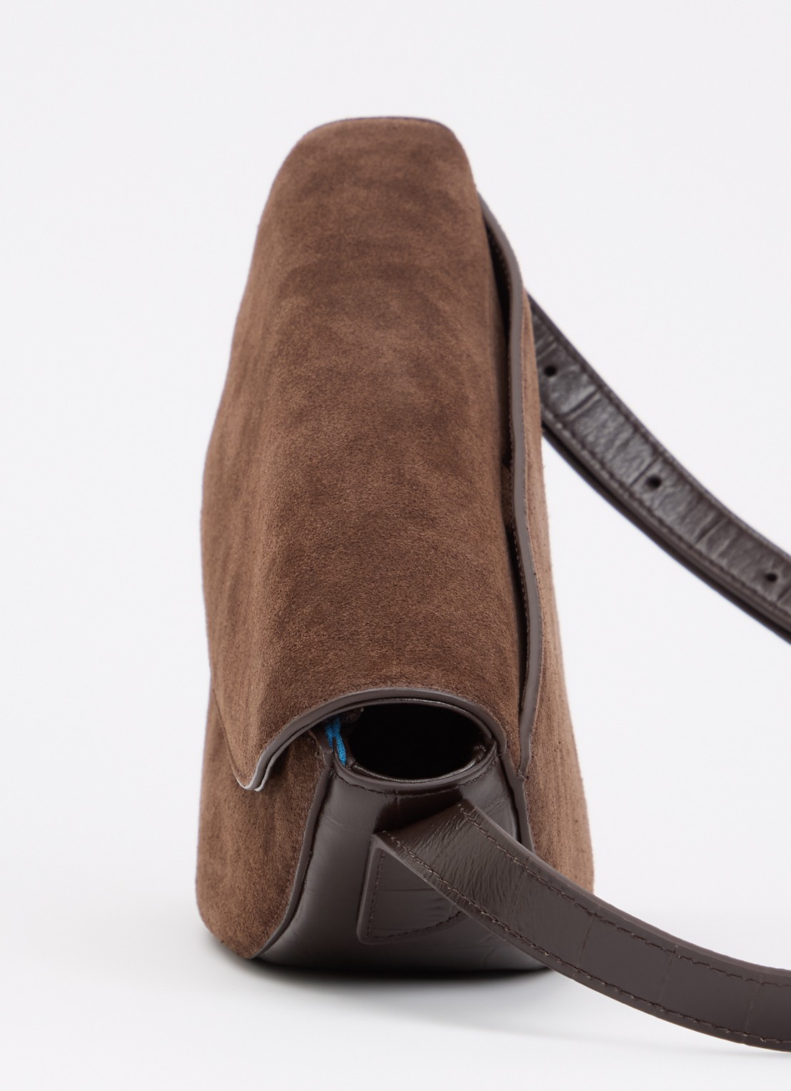 KAAI Rebel crossbodytas van suède - detail 2 bruin