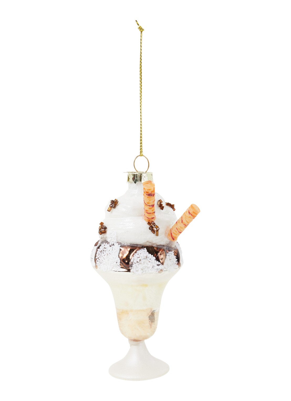 Kaemingk Cup Candy Stick kersthanger 12 cm - voorkant zilver