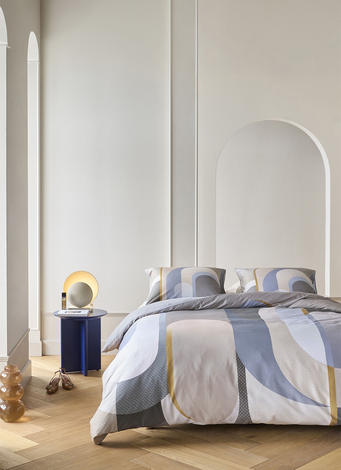 Kardol Archi dekbedovertrekset - inclusief kussenslopen - voorkant 2 blauw