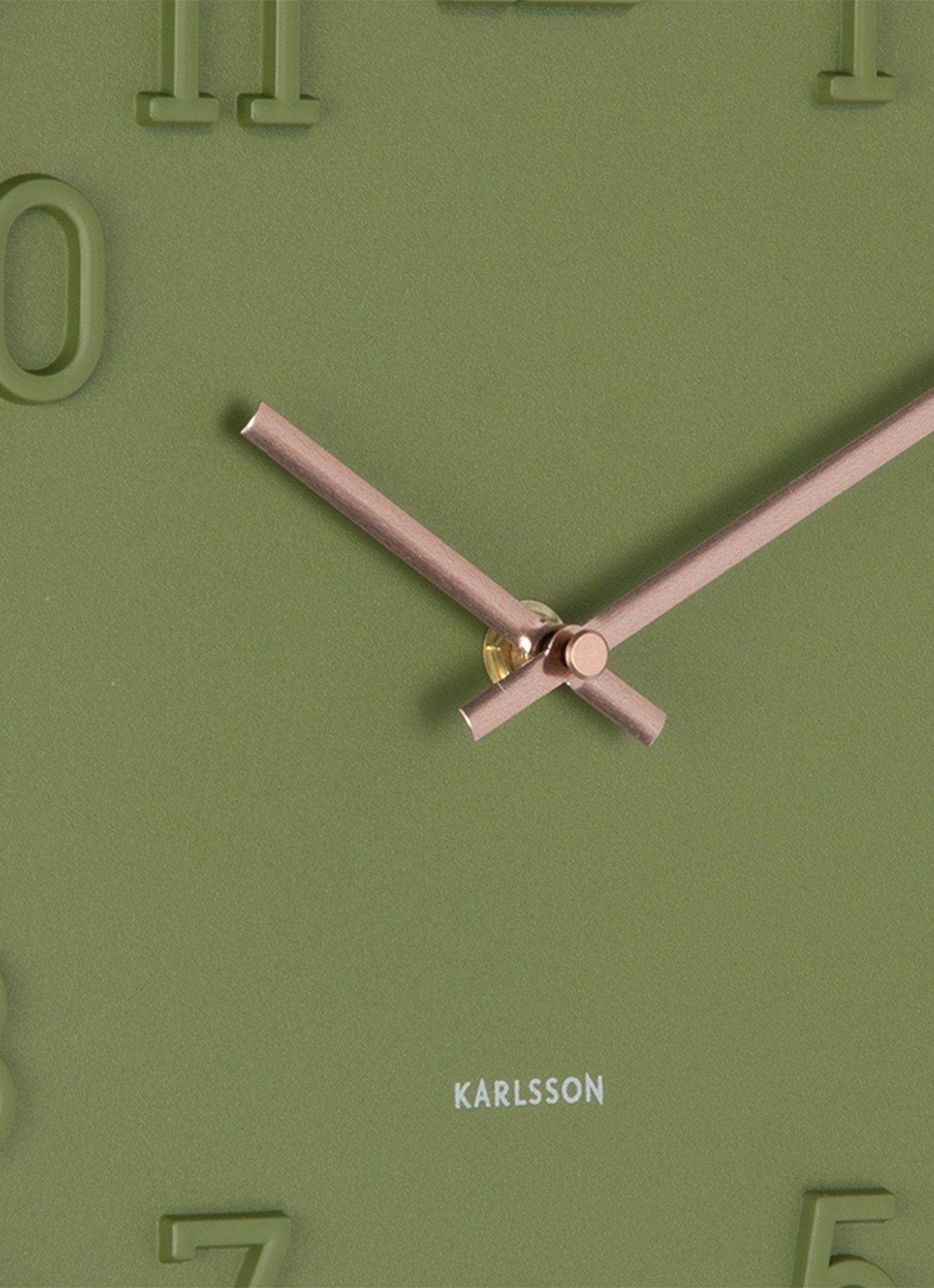 Karlsson Calma wandklok - detail 5 groen