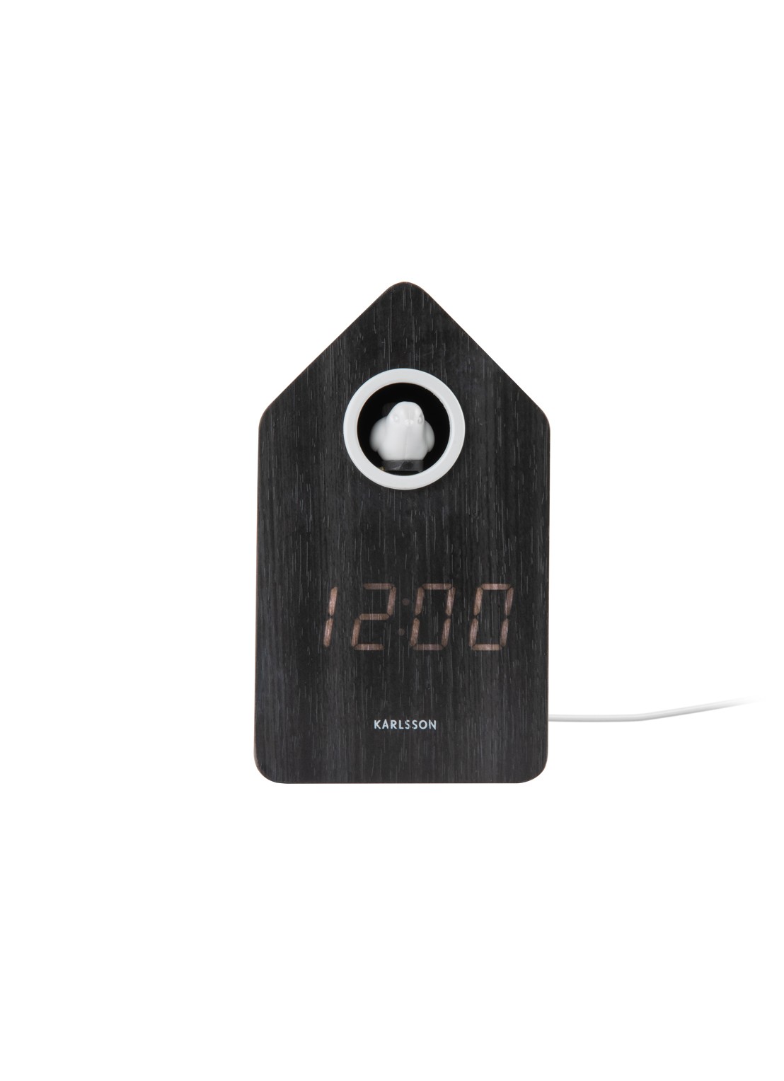 Karlsson Cuckoo LED wekker - achterkant 2 zwart