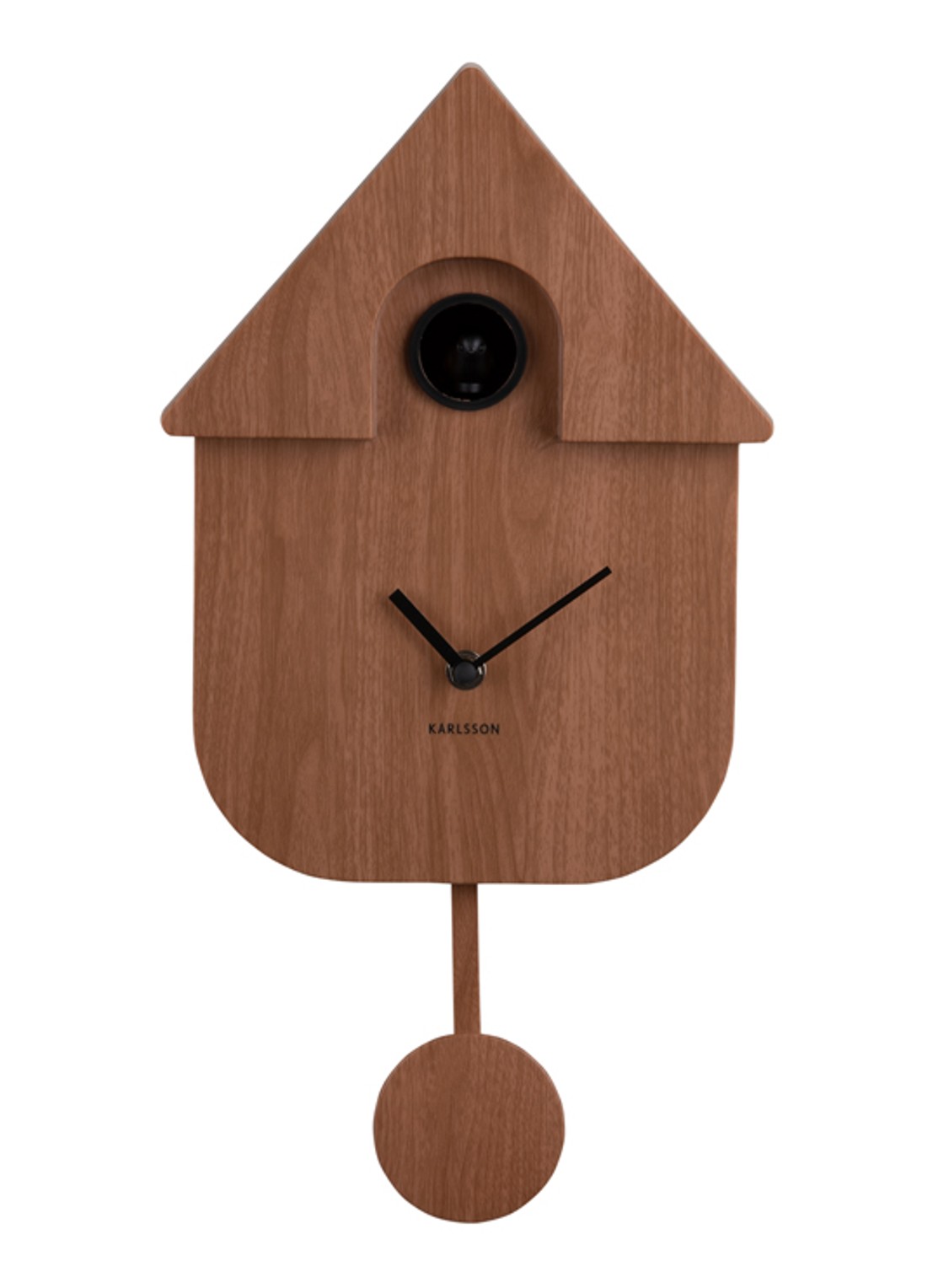 Karlsson Cuckoo wandklok - achterkant donkerbruin
