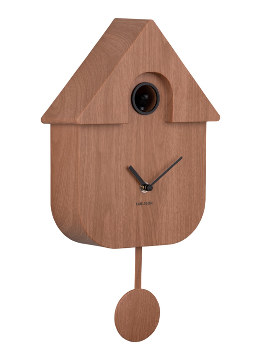 Karlsson Cuckoo wandklok - voorkant 3 donkerbruin