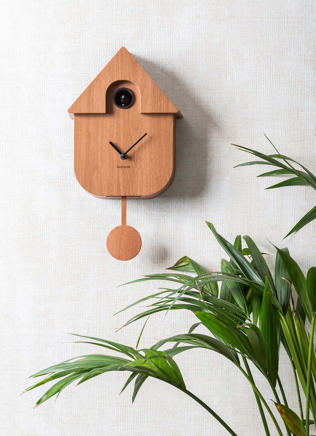 Karlsson Cuckoo wandklok - voorkant 4 donkerbruin
