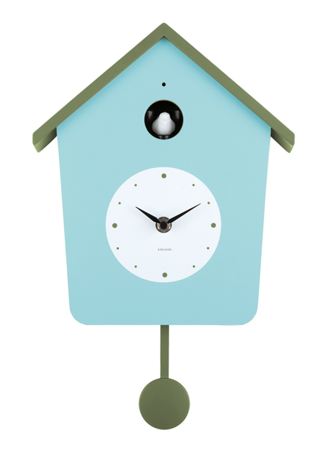 Karlsson Cuckoo wandklok - voorkant 3 groen