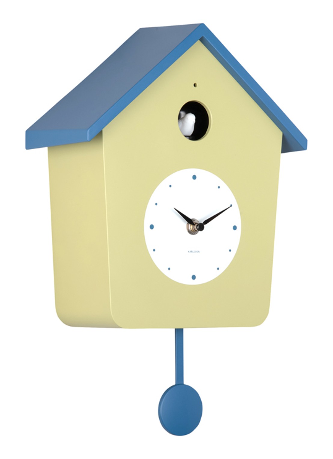 Karlsson Cuckoo wandklok - detail 3 blauw
