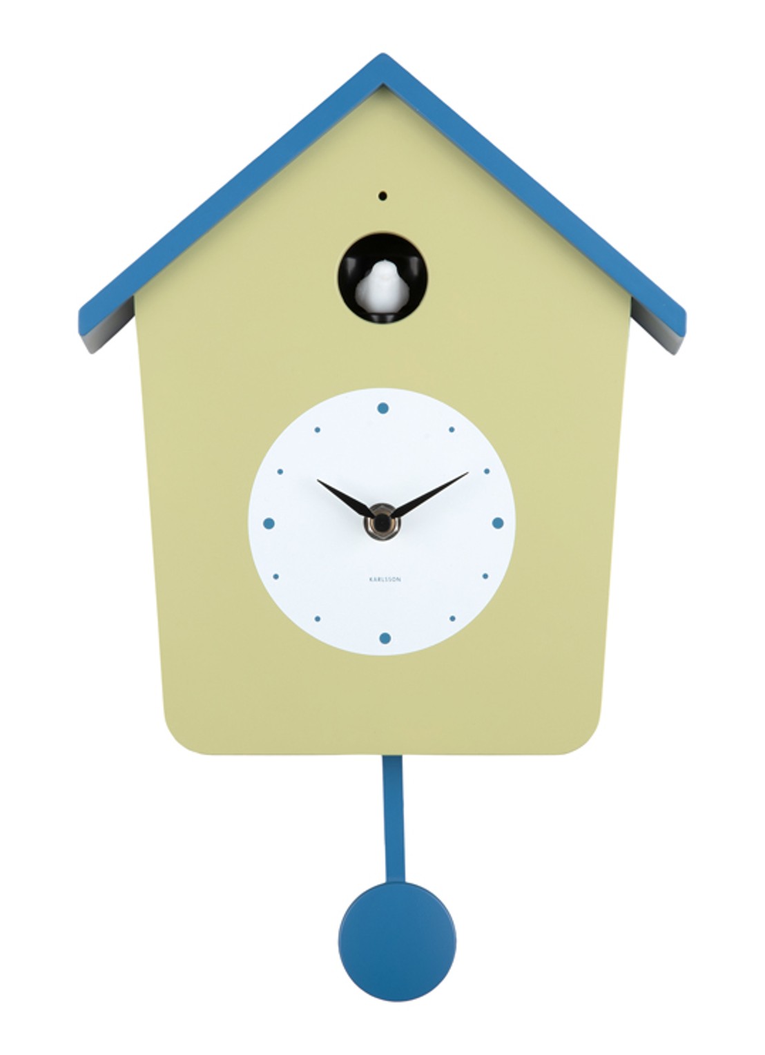 Karlsson Cuckoo wandklok - voorkant blauw