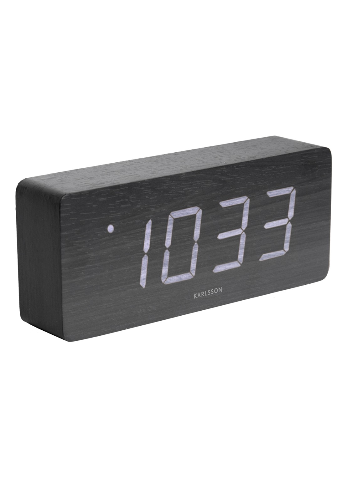 Karlsson Digitale LED wekker - voorkant zwart
