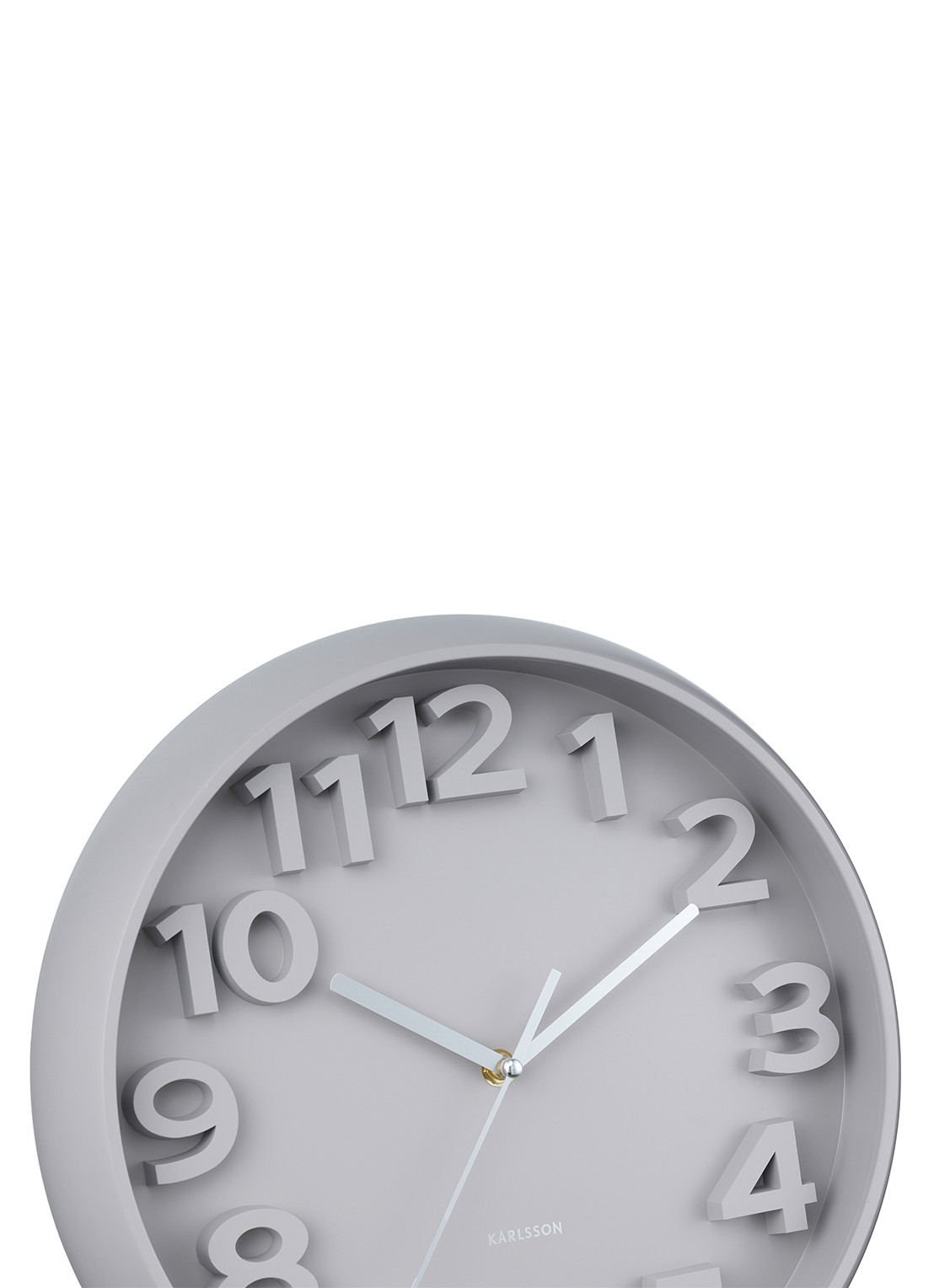 Karlsson Elevated Classic Numbers wandklok  - detail 5 grijs