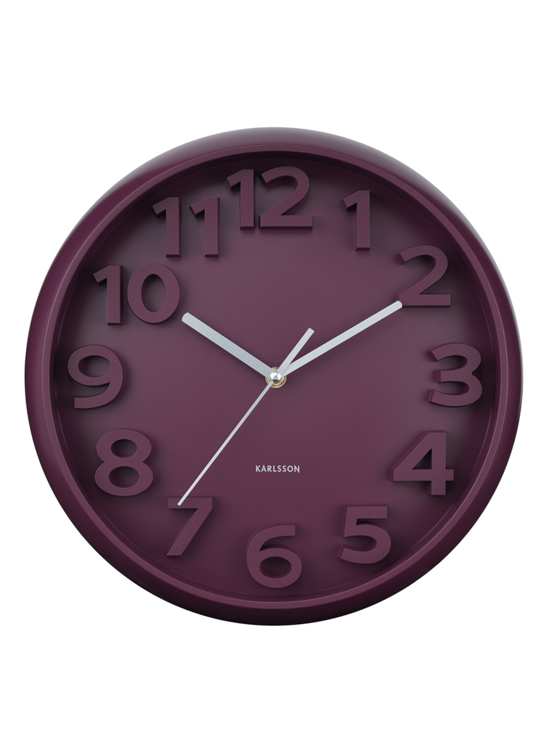 Karlsson Elevated Classic Numbers wandklok  - voorkant beige