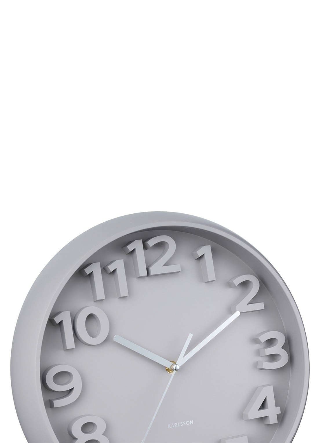 Karlsson Elevated Classic Numbers wandklok  - detail 5 grijs