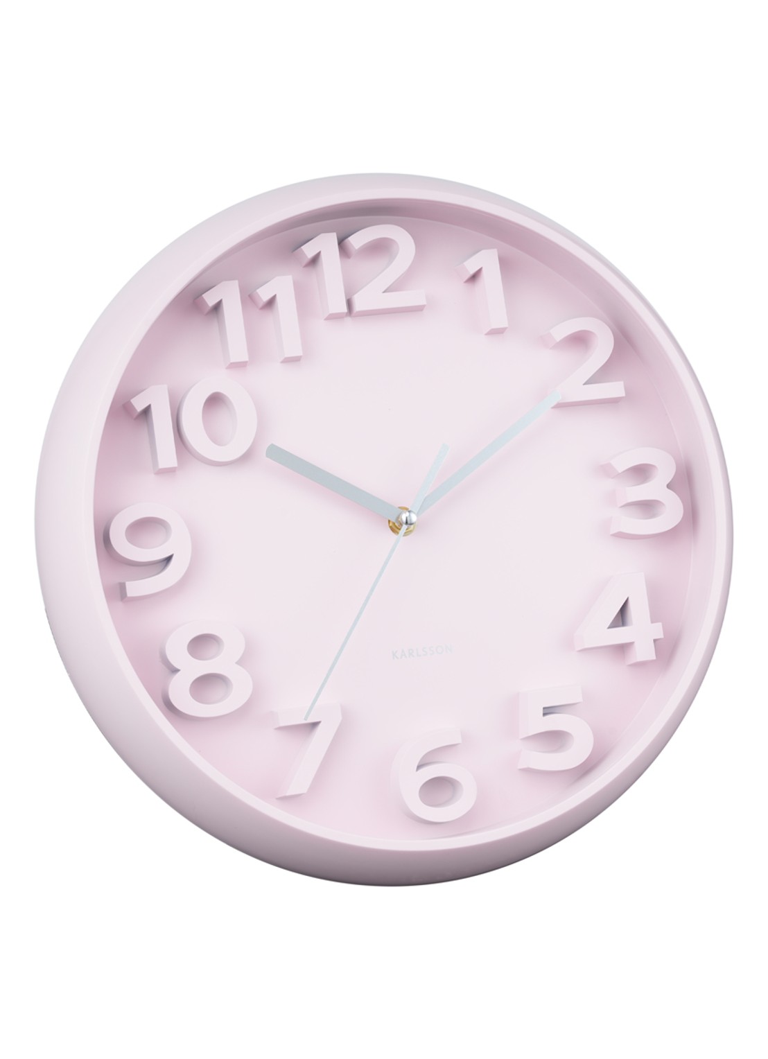 Karlsson Elevated Classic Numbers wandklok  - detail 4 roze