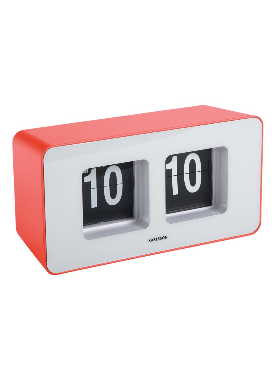 Karlsson Funky flip tafel- en wandklok - detail rood