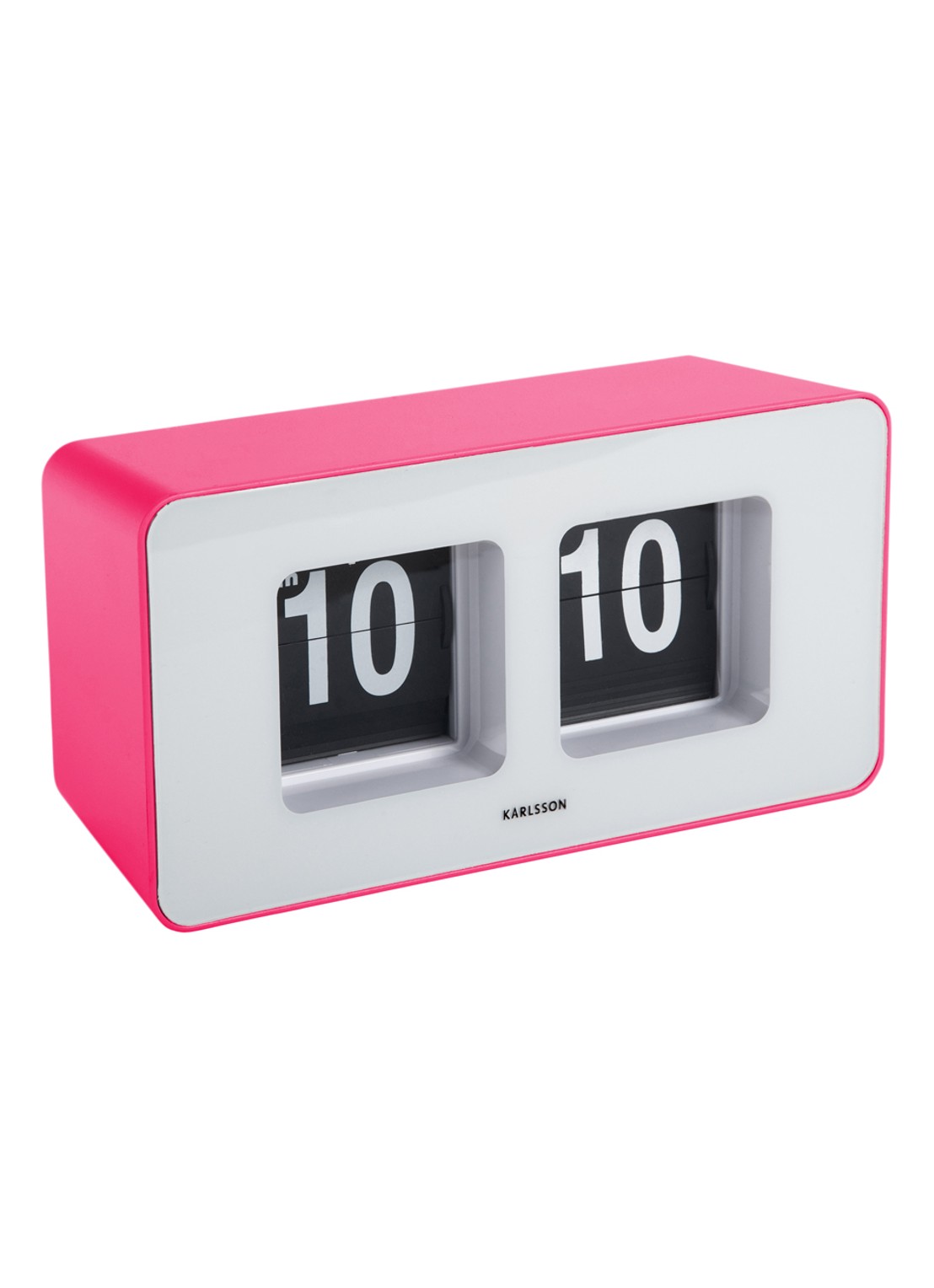 Karlsson Funky flip tafel- en wandklok - detail 2 roze