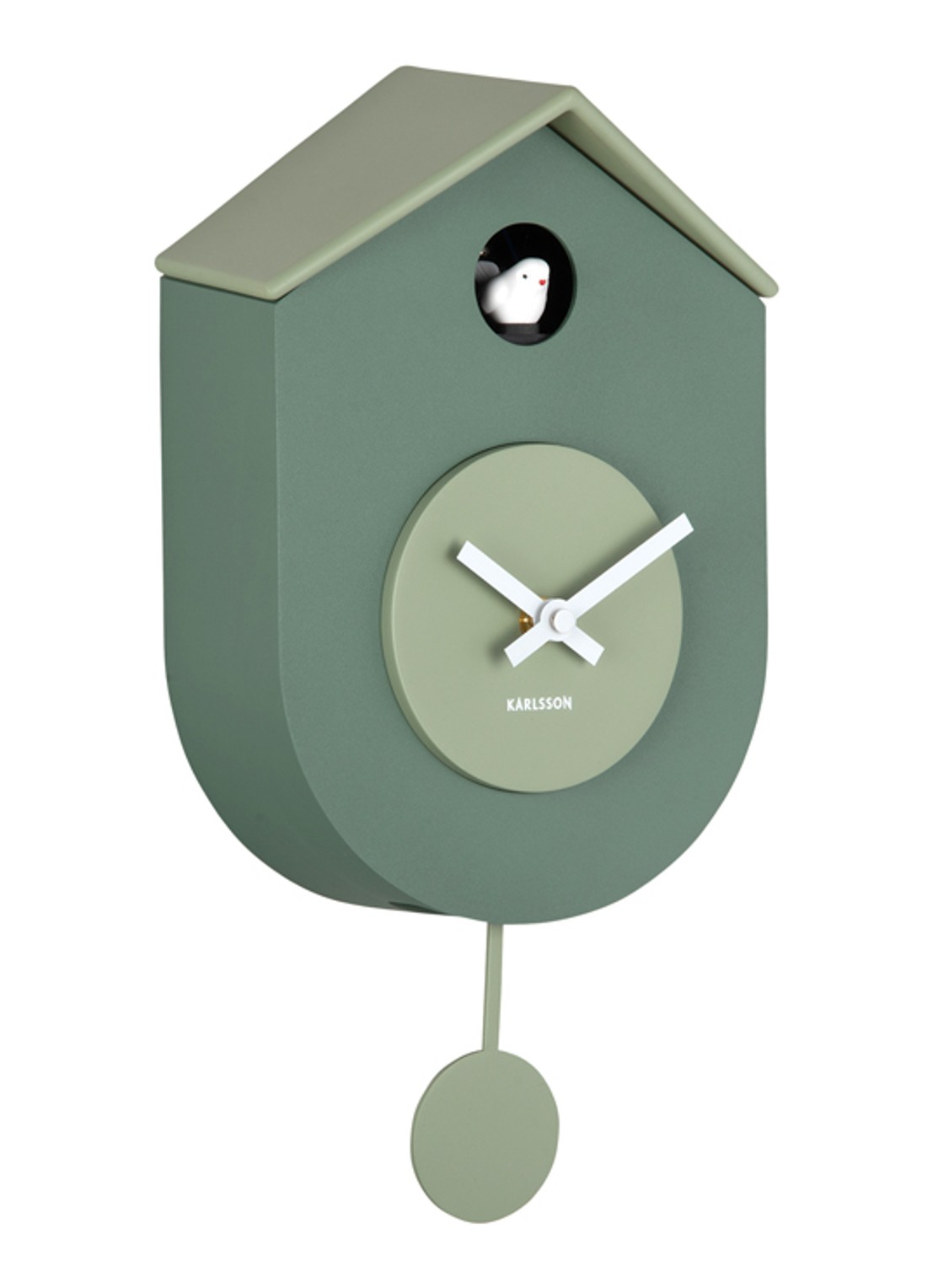 Karlsson Grato Cuckoo wandklok - detail groen