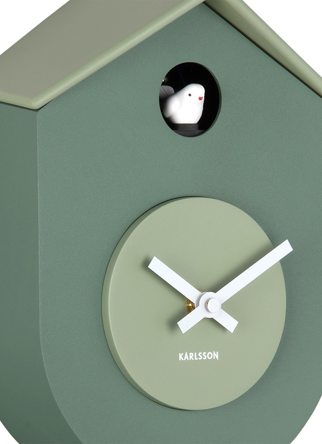 Karlsson Grato Cuckoo wandklok - detail 2 groen