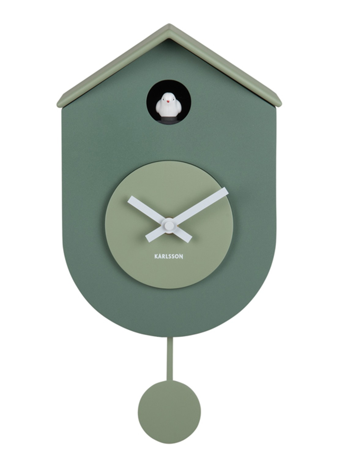 Karlsson Grato Cuckoo wandklok - voorkant 3 groen