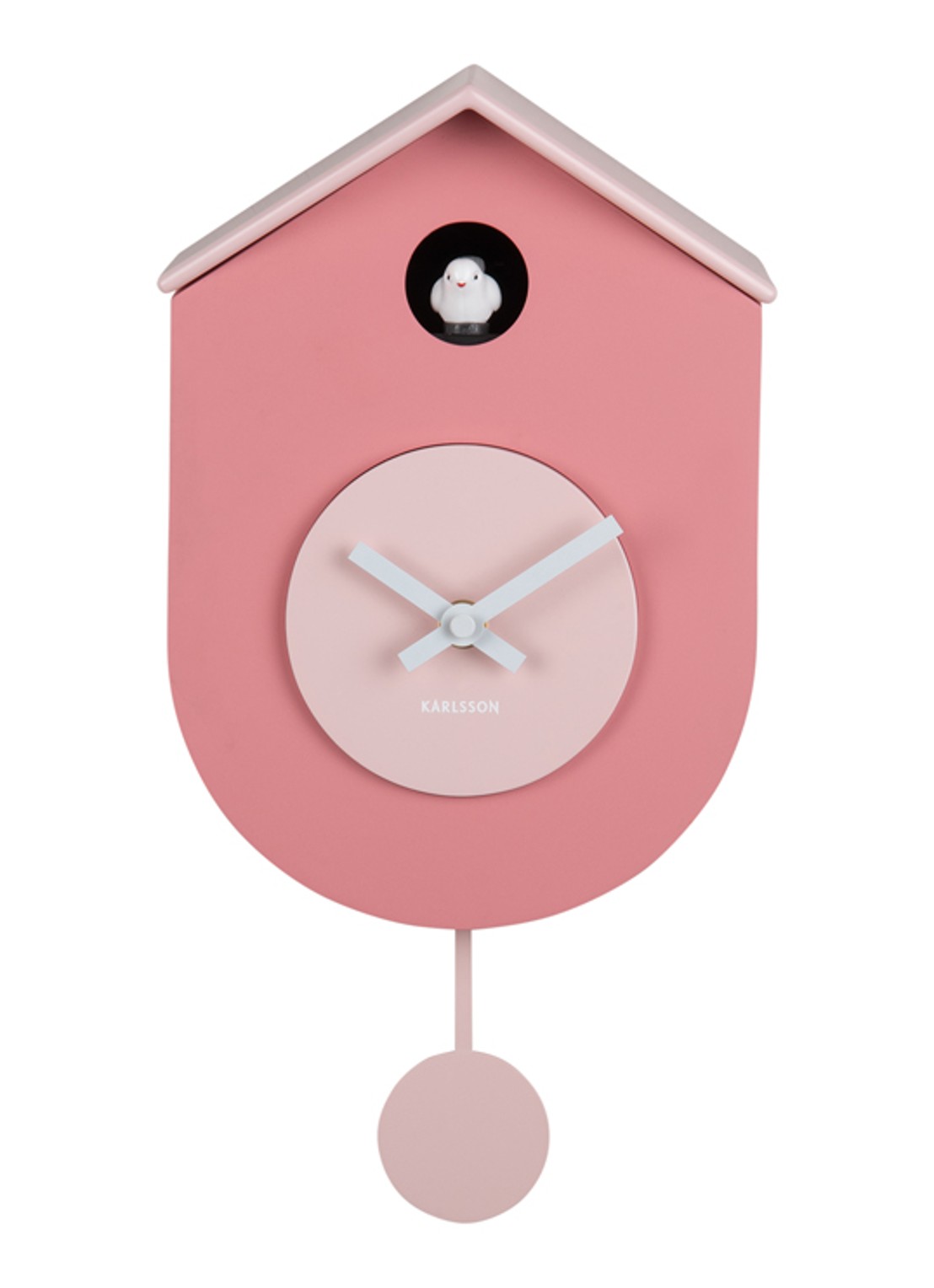 Karlsson Grato Cuckoo wandklok - voorkant 3 roze