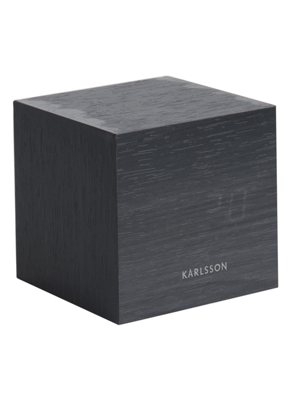 Karlsson Mini Cube wekker - voorkant 2 zwart