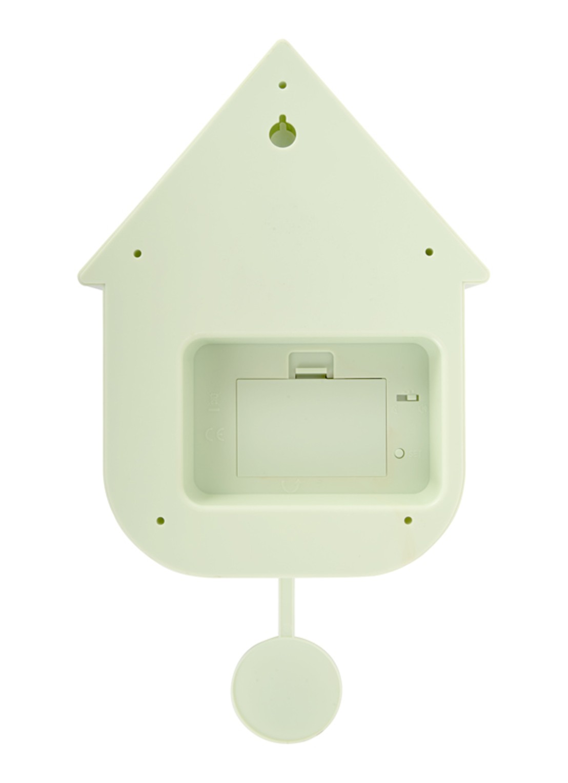 Karlsson Modern Cuckoo klok - achterkant 5 lichtgroen