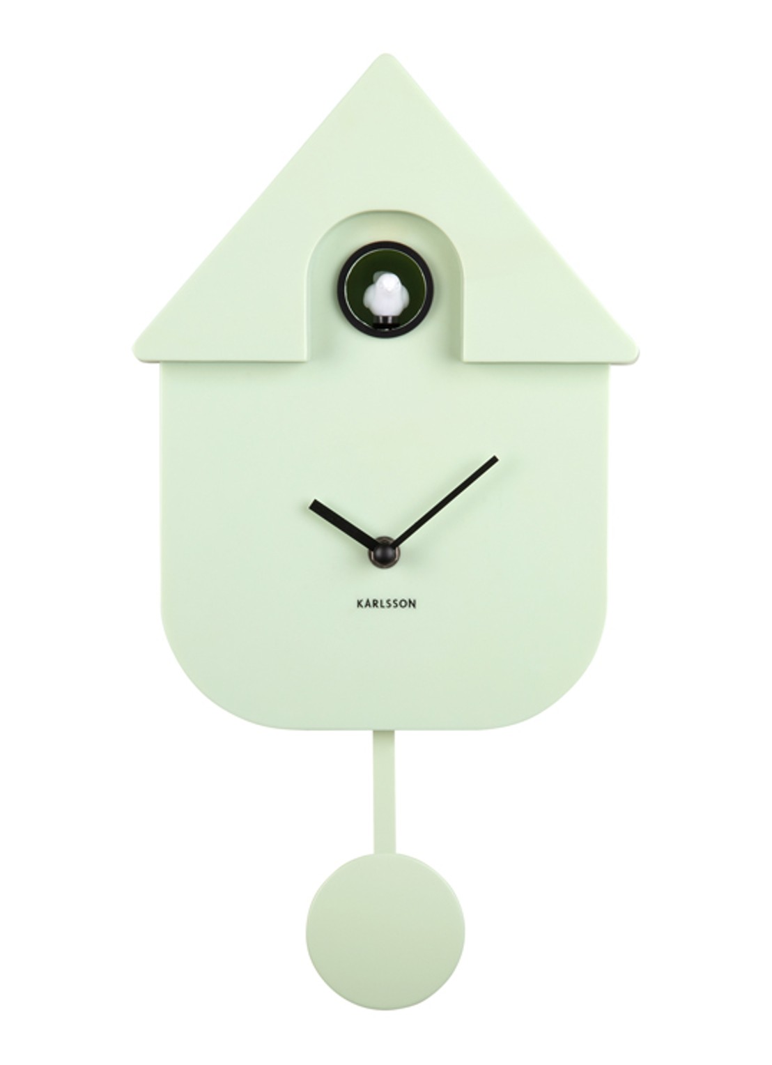Karlsson Modern Cuckoo klok - voorkant 3 lichtgroen
