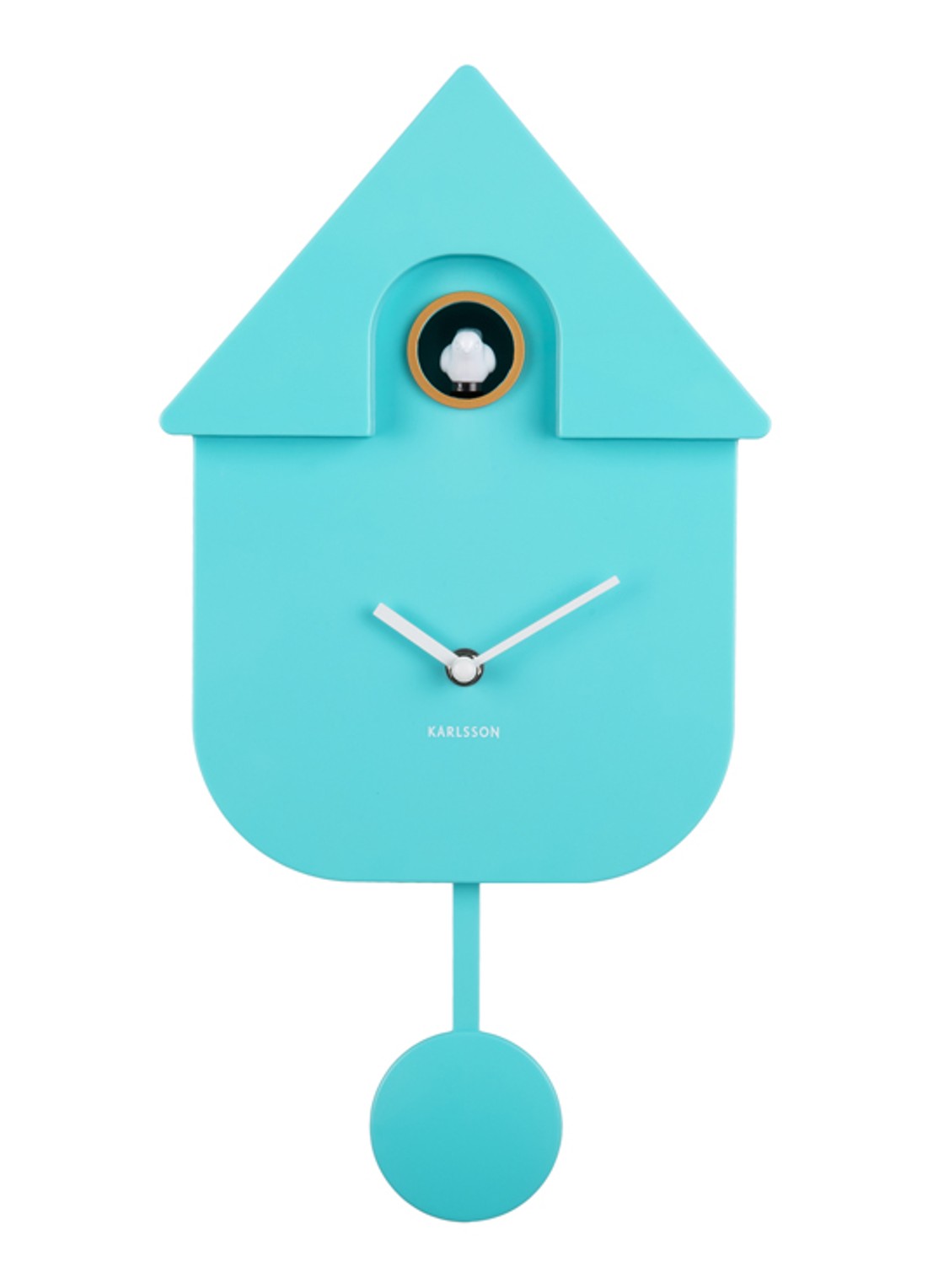 Karlsson Modern Cuckoo klok - voorkant 3 turquoise
