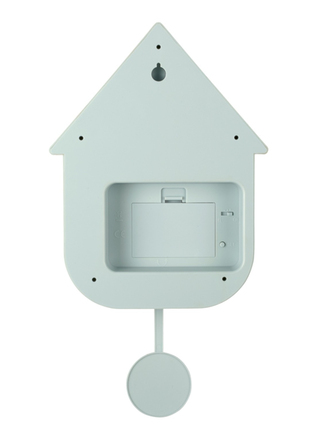 Karlsson Modern Cuckoo klok - achterkant 3 blauwgrijs