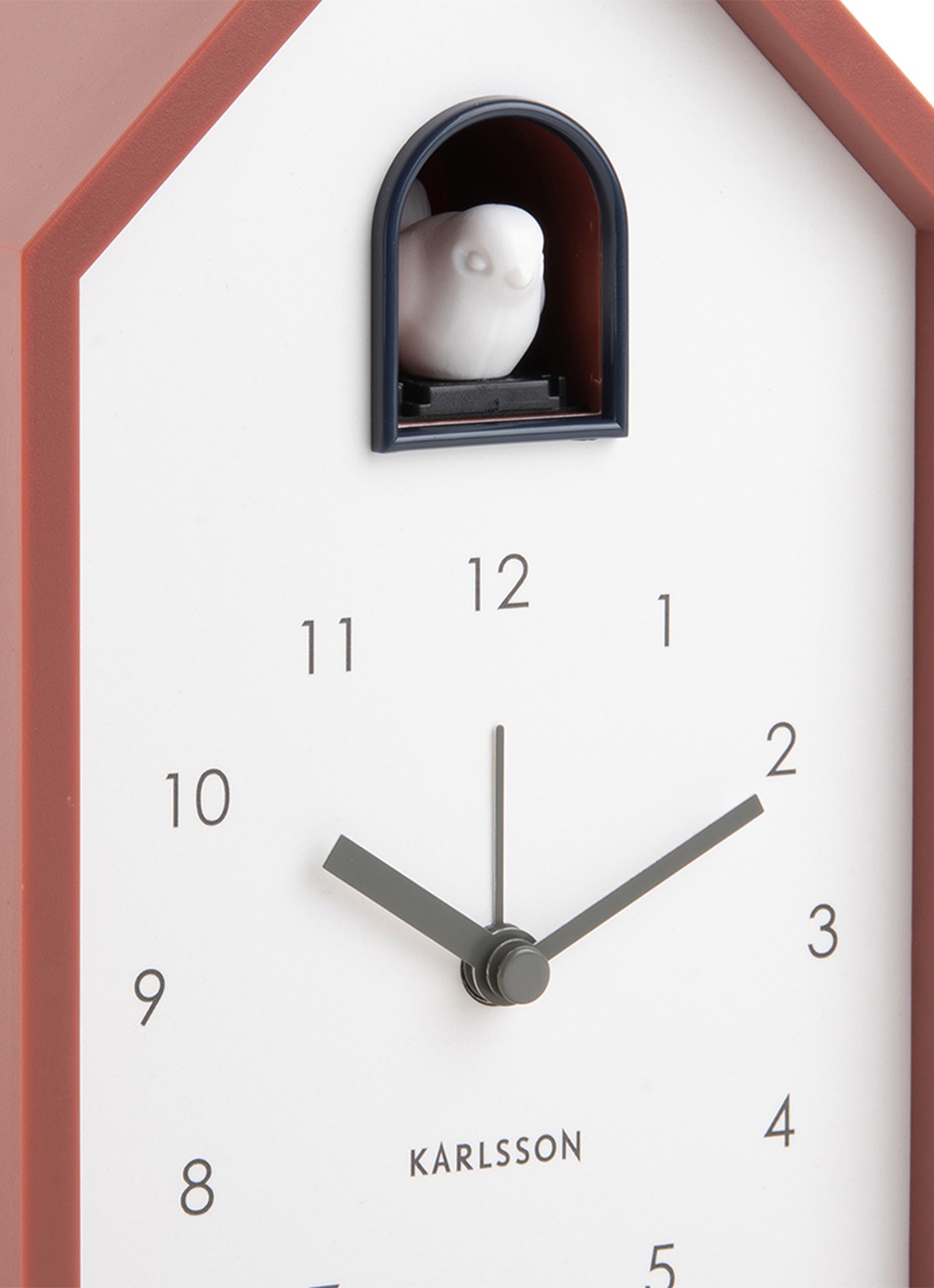 Karlsson Modern Cuckoo wekker - detail 3 roodbruin
