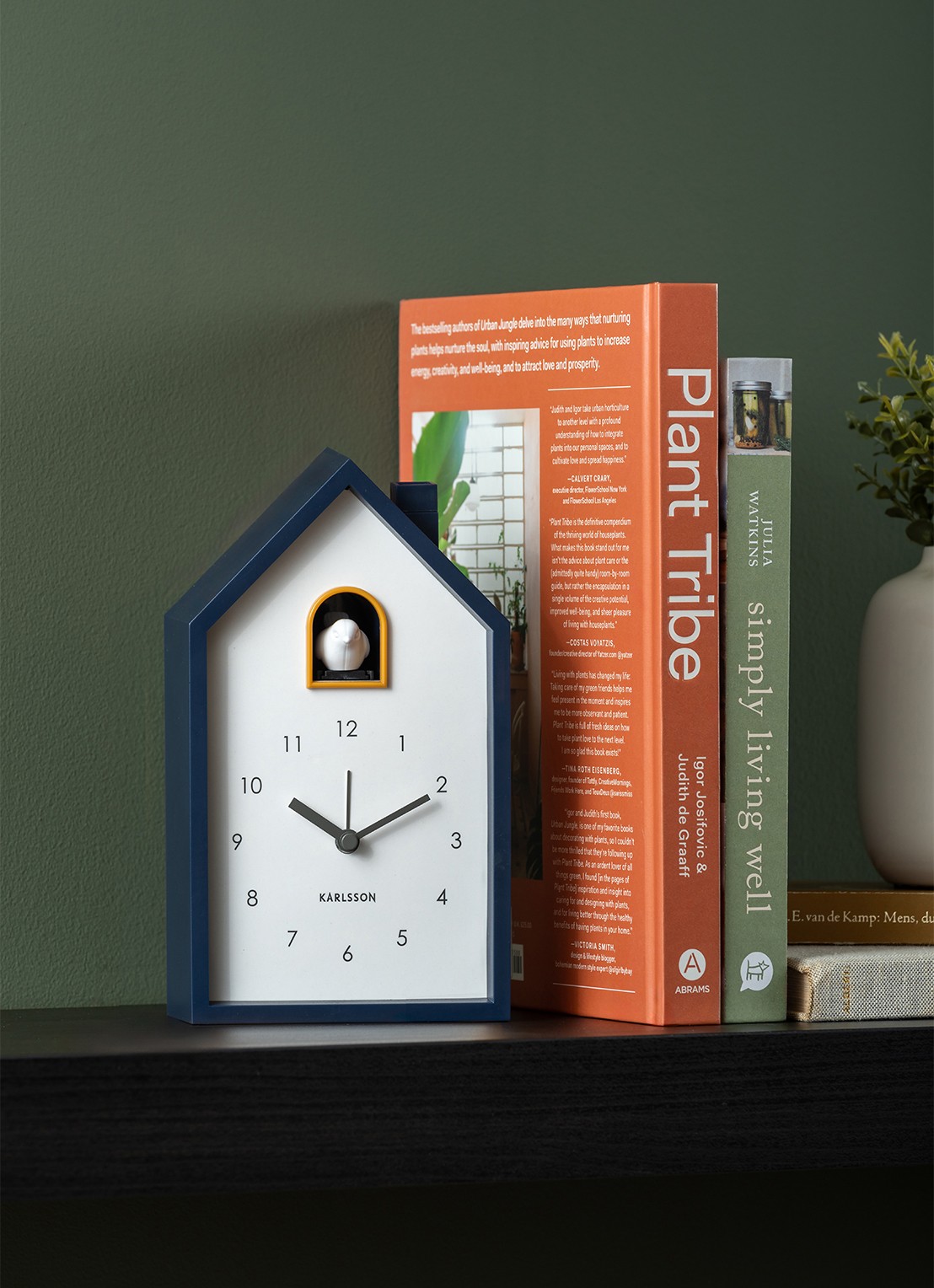 Karlsson Modern Cuckoo wekker - voorkant 5 blauw