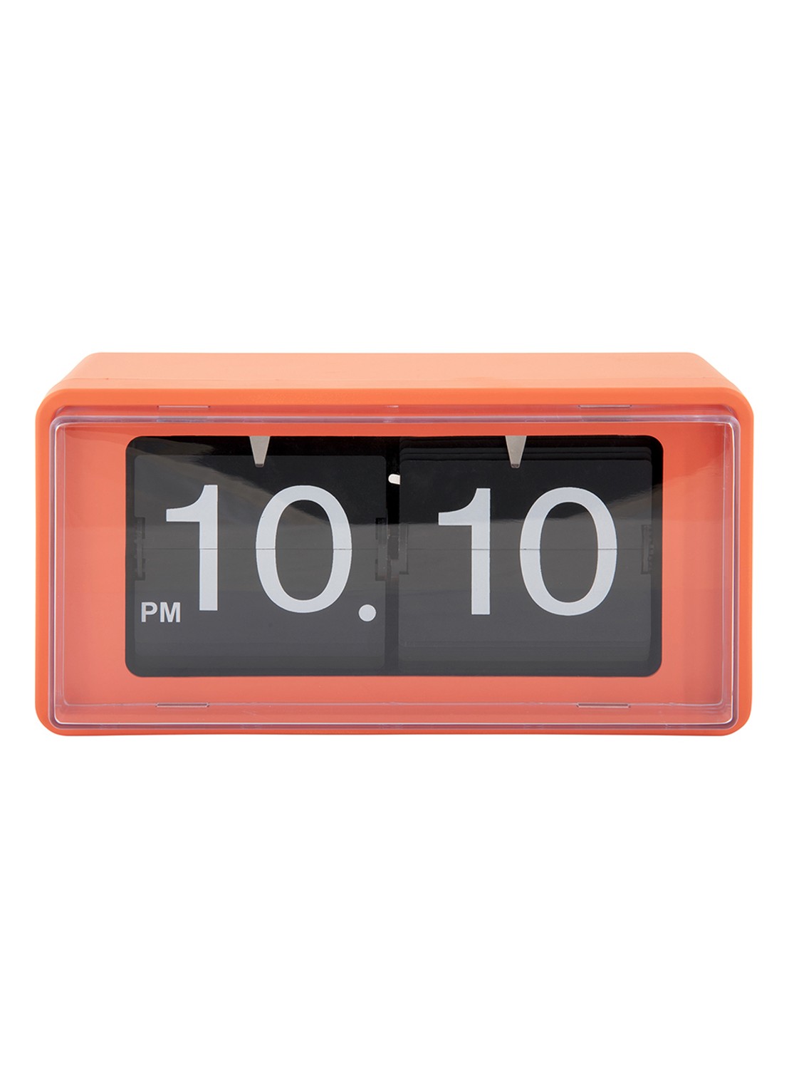 Karlsson Retro flip tafel- en wandklok - voorkant 3 oranje