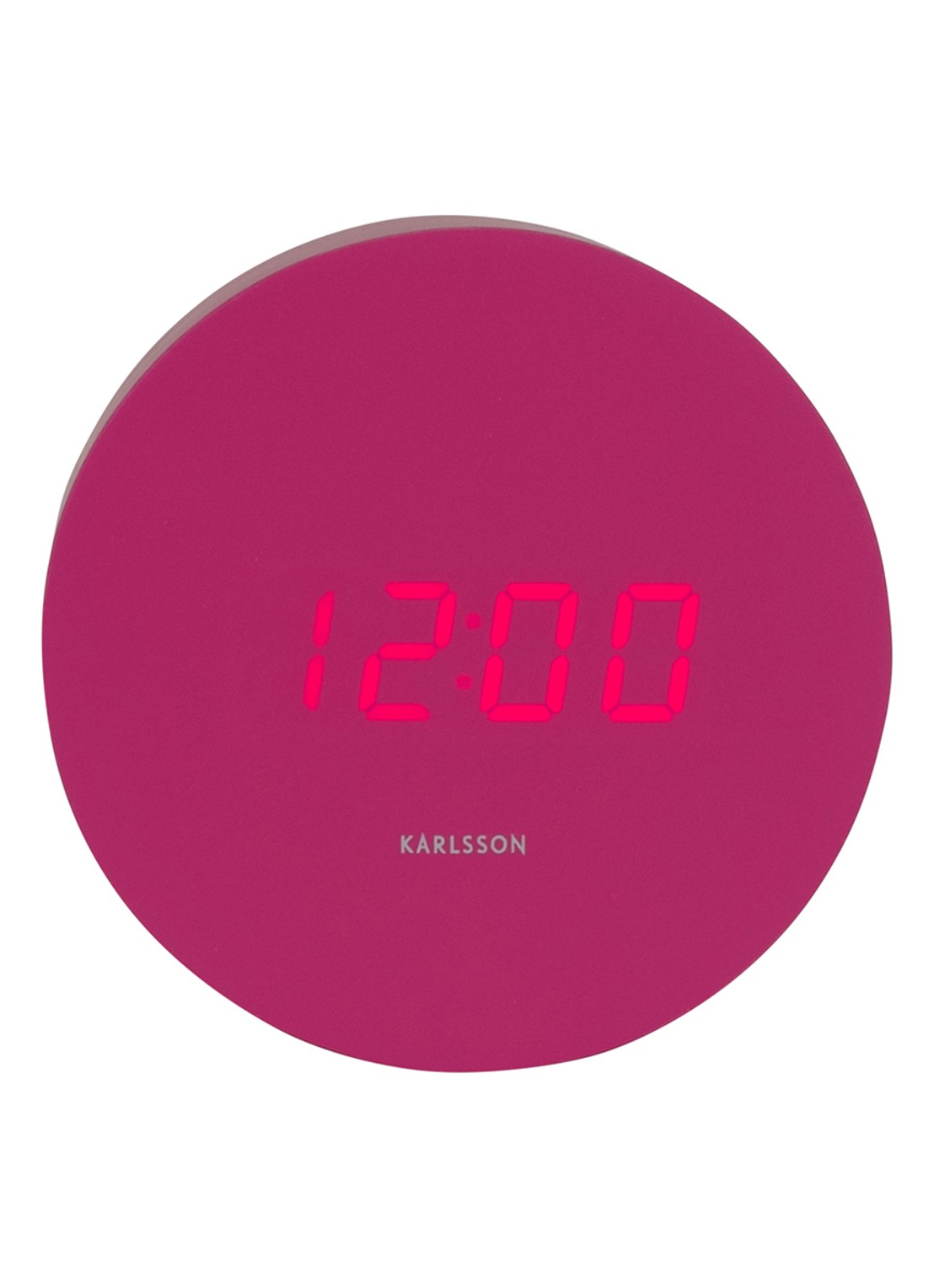 Karlsson Spry LED wekker - voorkant roze