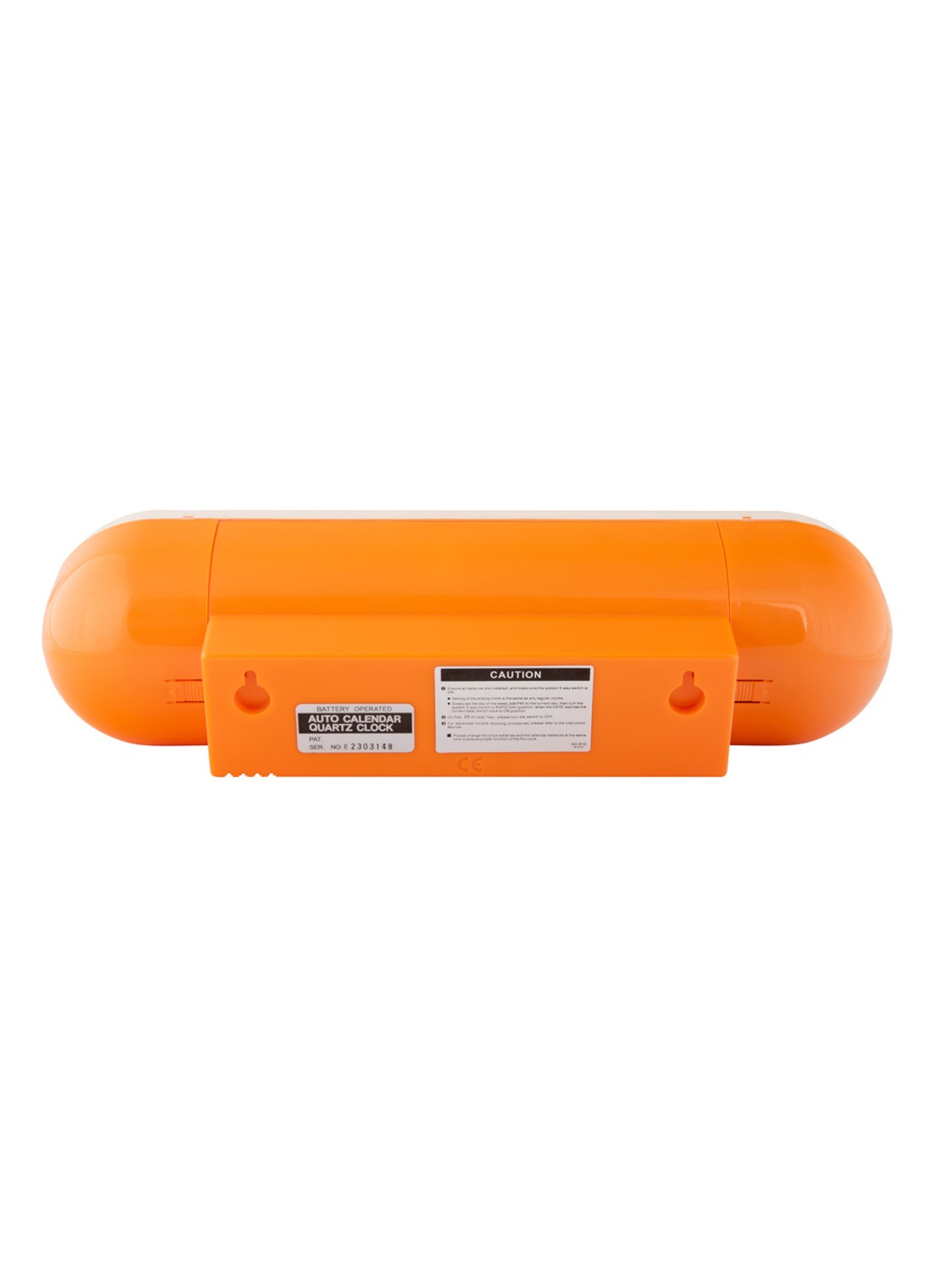 Karlsson Tube Flip wandklok - achterkant oranje