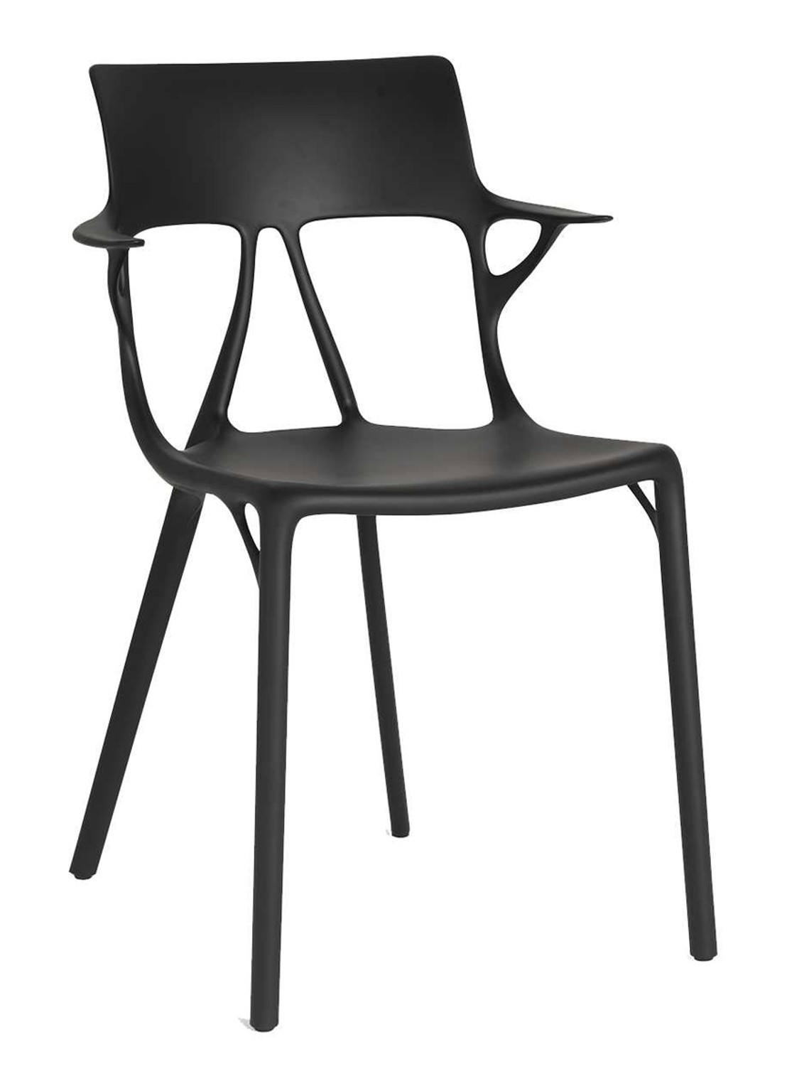 Kartell A.I. stoel 54 x 81 cm - voorkant zwart