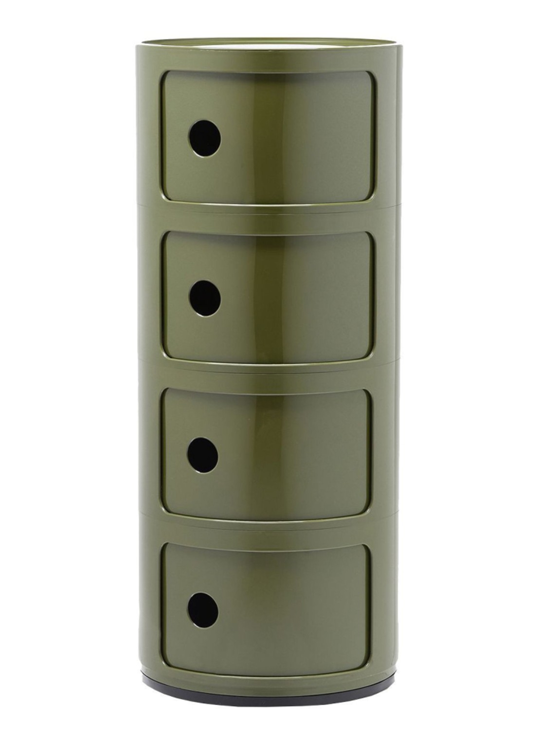 Kartell Componibili kast extra large (4 comp.) Ø32 cm - voorkant groen