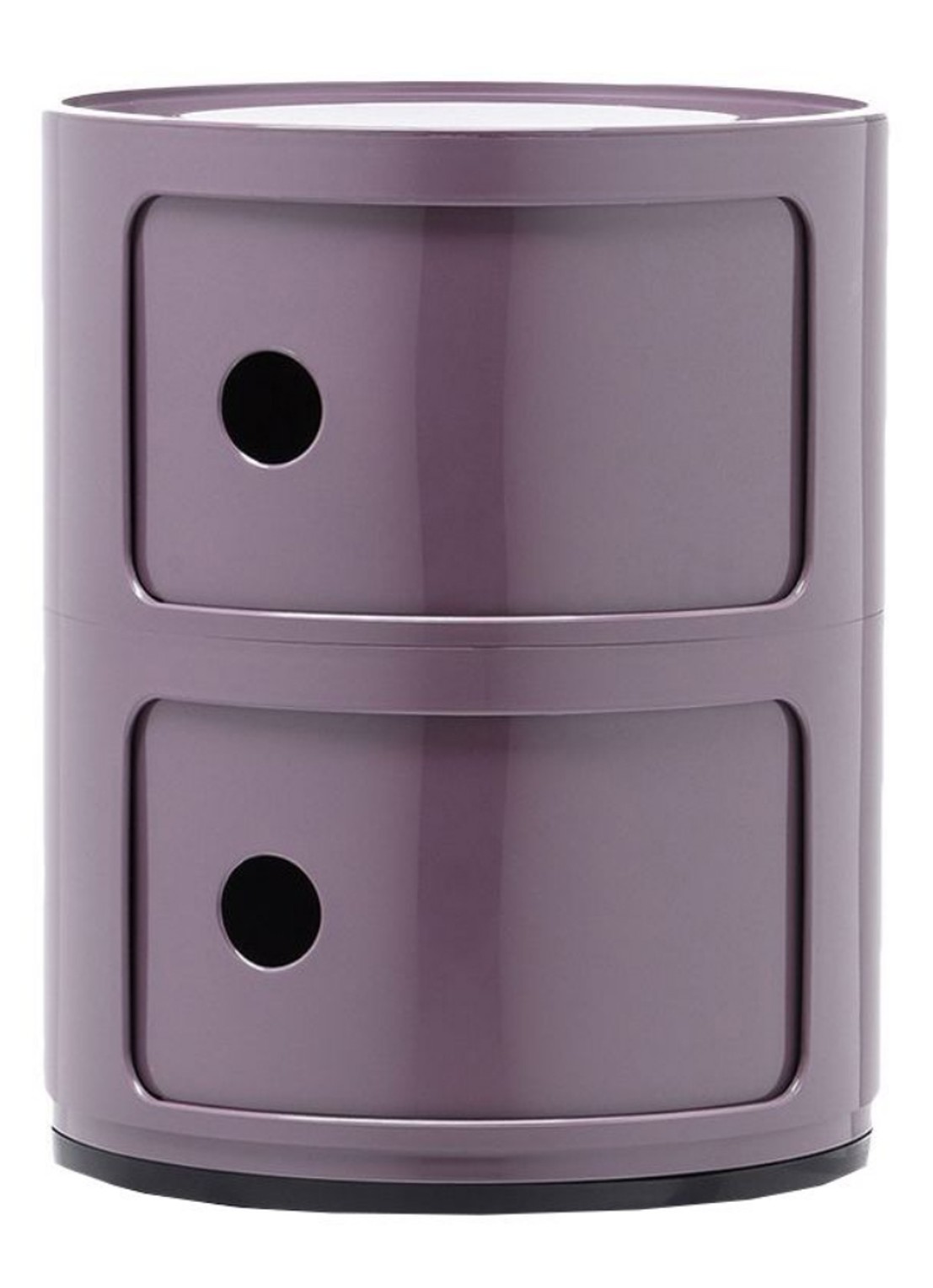 Kartell Componibili kast nachtkastje medium (2 comp.) Ø32 cm - voorkant paars