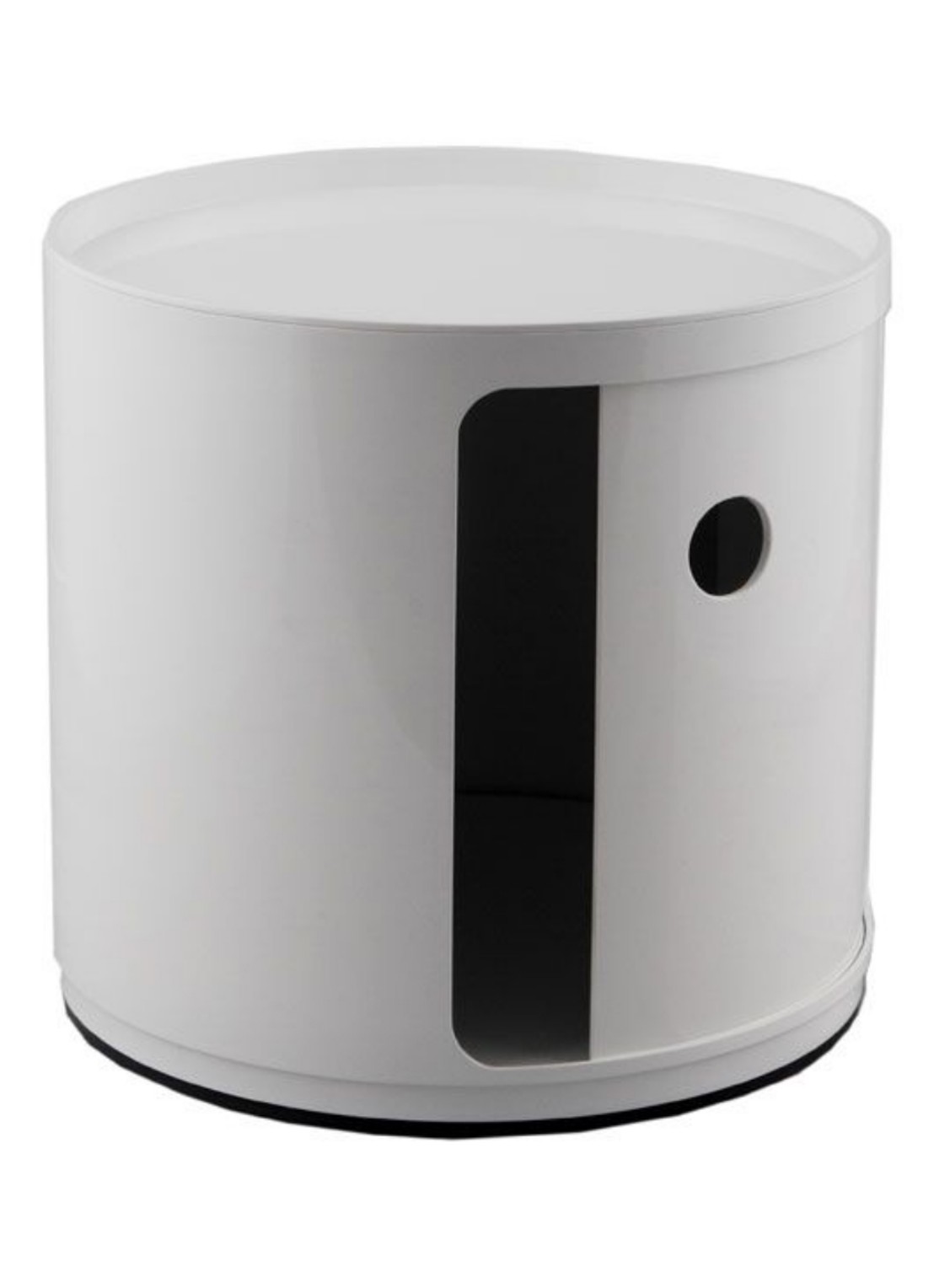Kartell Componibili kast nachtkastje small (1 comp.) Ø42 cm - voorkant wit
