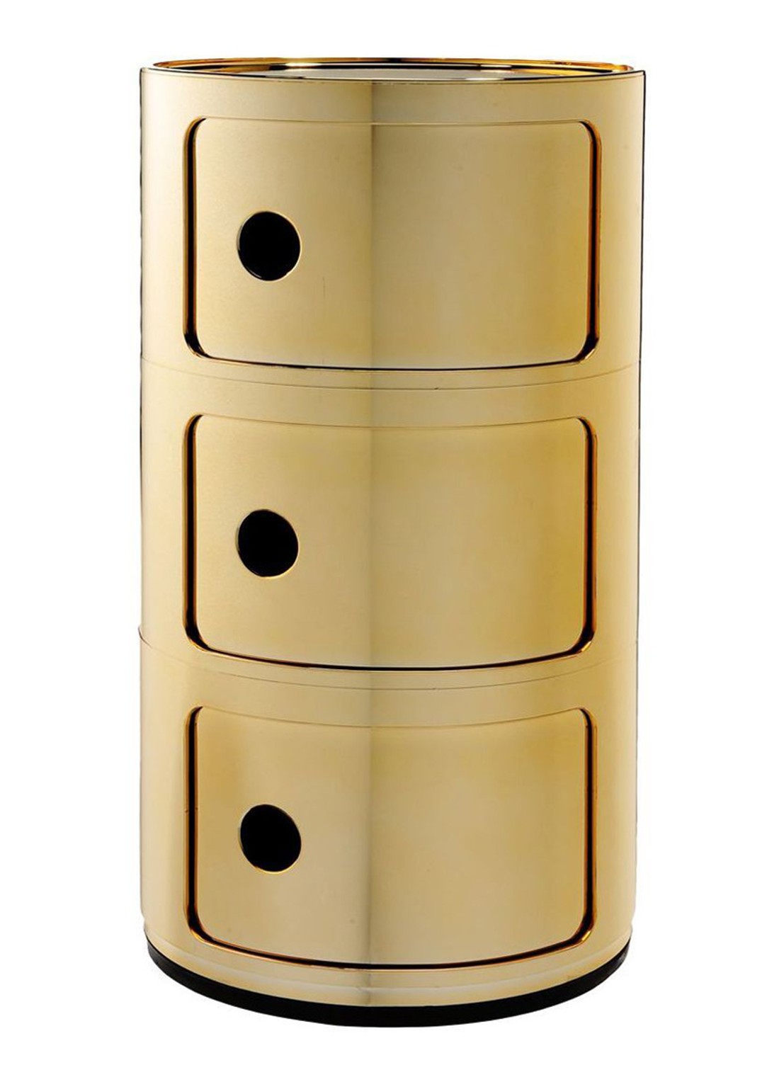 Kartell Componibili nachtkast Ø32 cm - voorkant goud