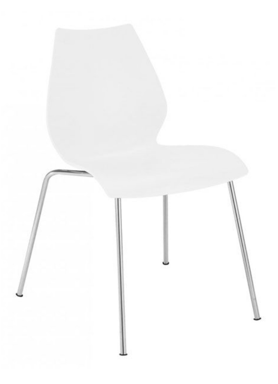 Kartell Maui stoel zinkwit - voorkant wit