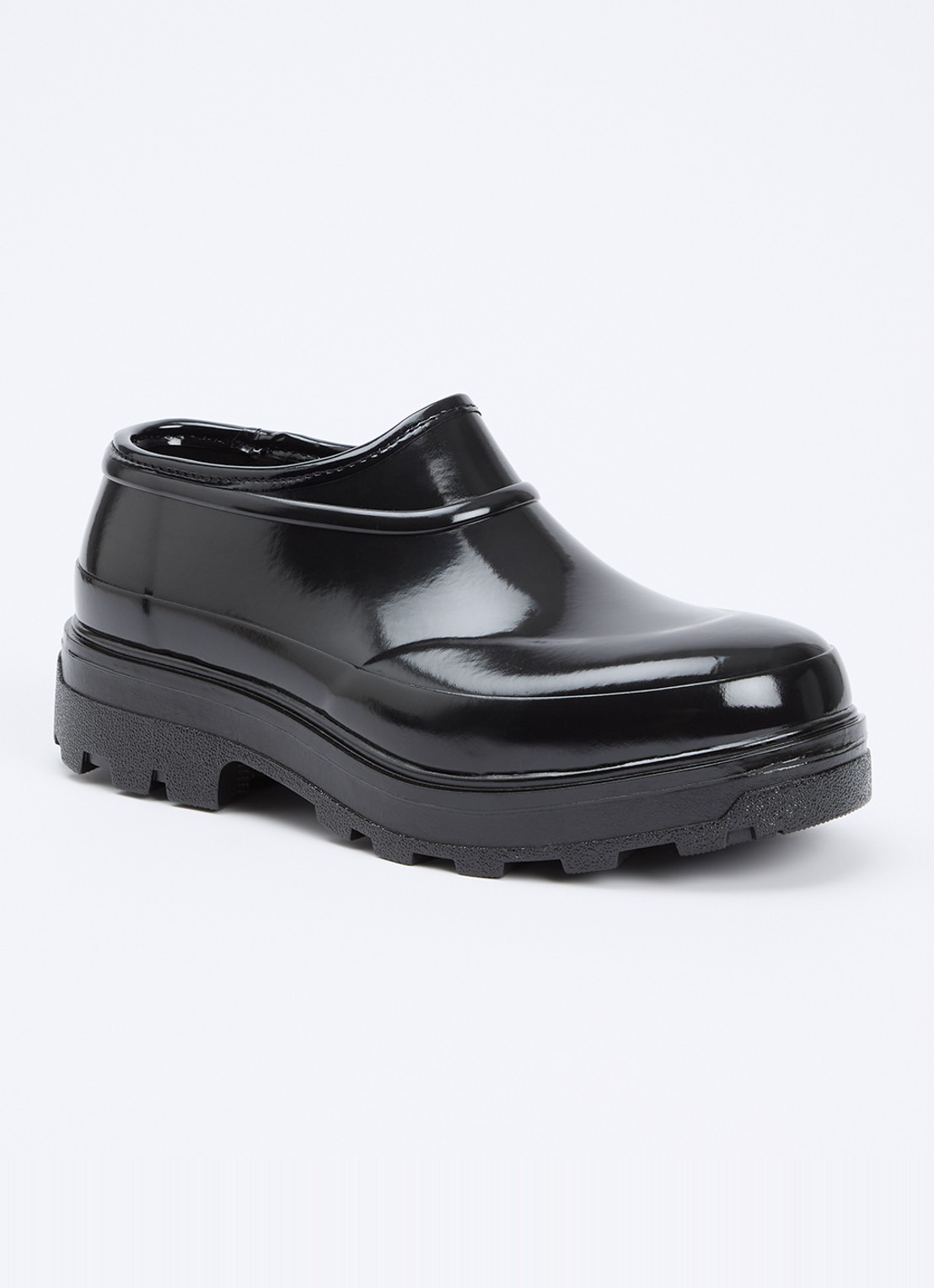 KASSL Editions Beth instapper met lakfinish - voorkant 7 zwart
