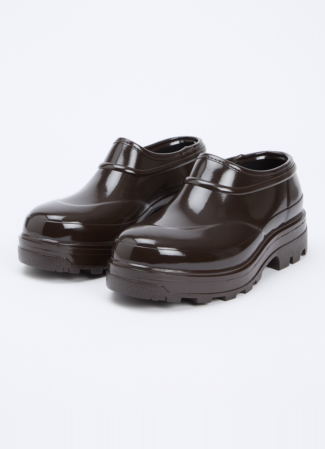 KASSL Editions Beth instapper met lakfinish - detail bruin