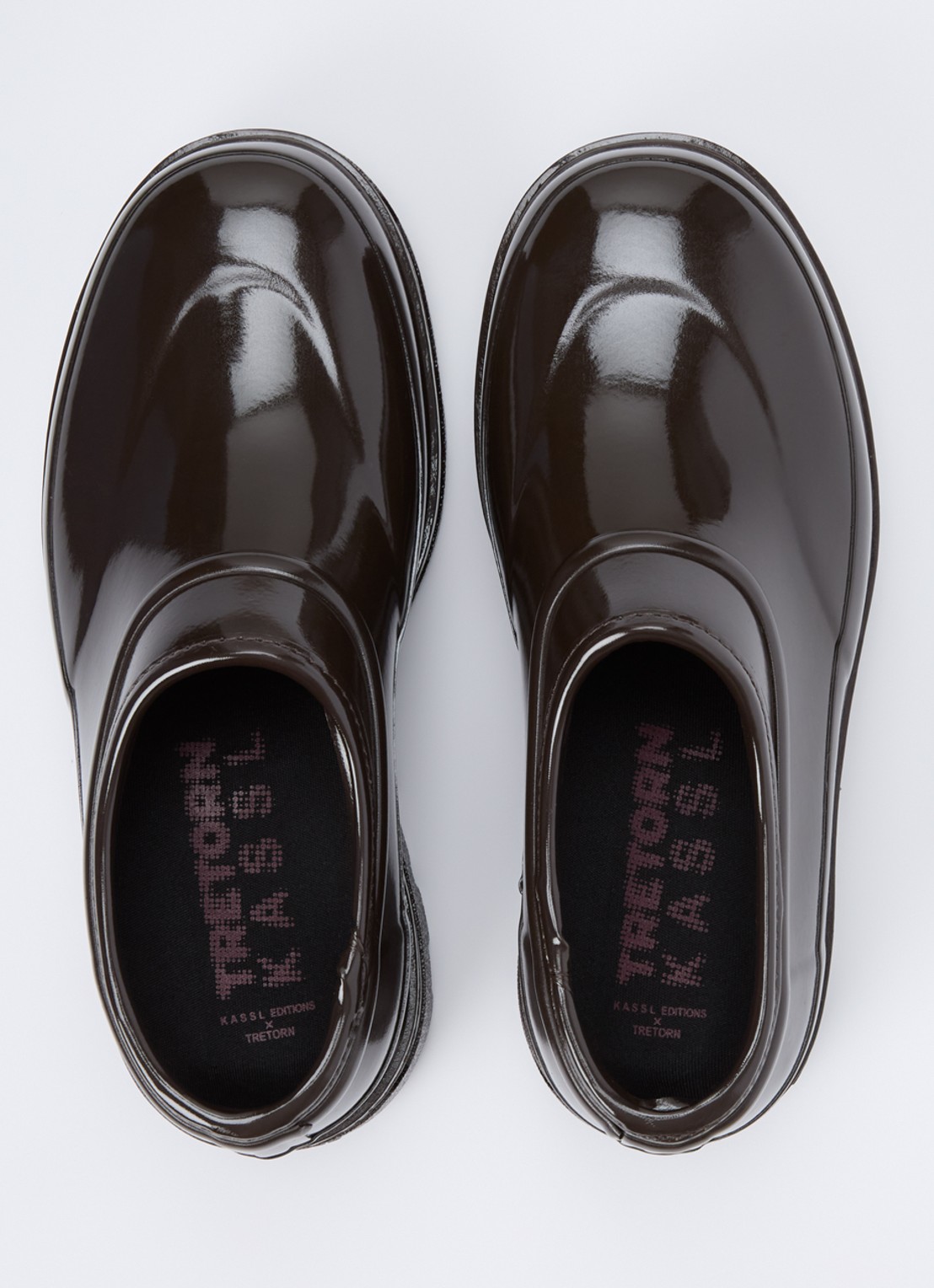 KASSL Editions Beth instapper met lakfinish - detail 2 bruin