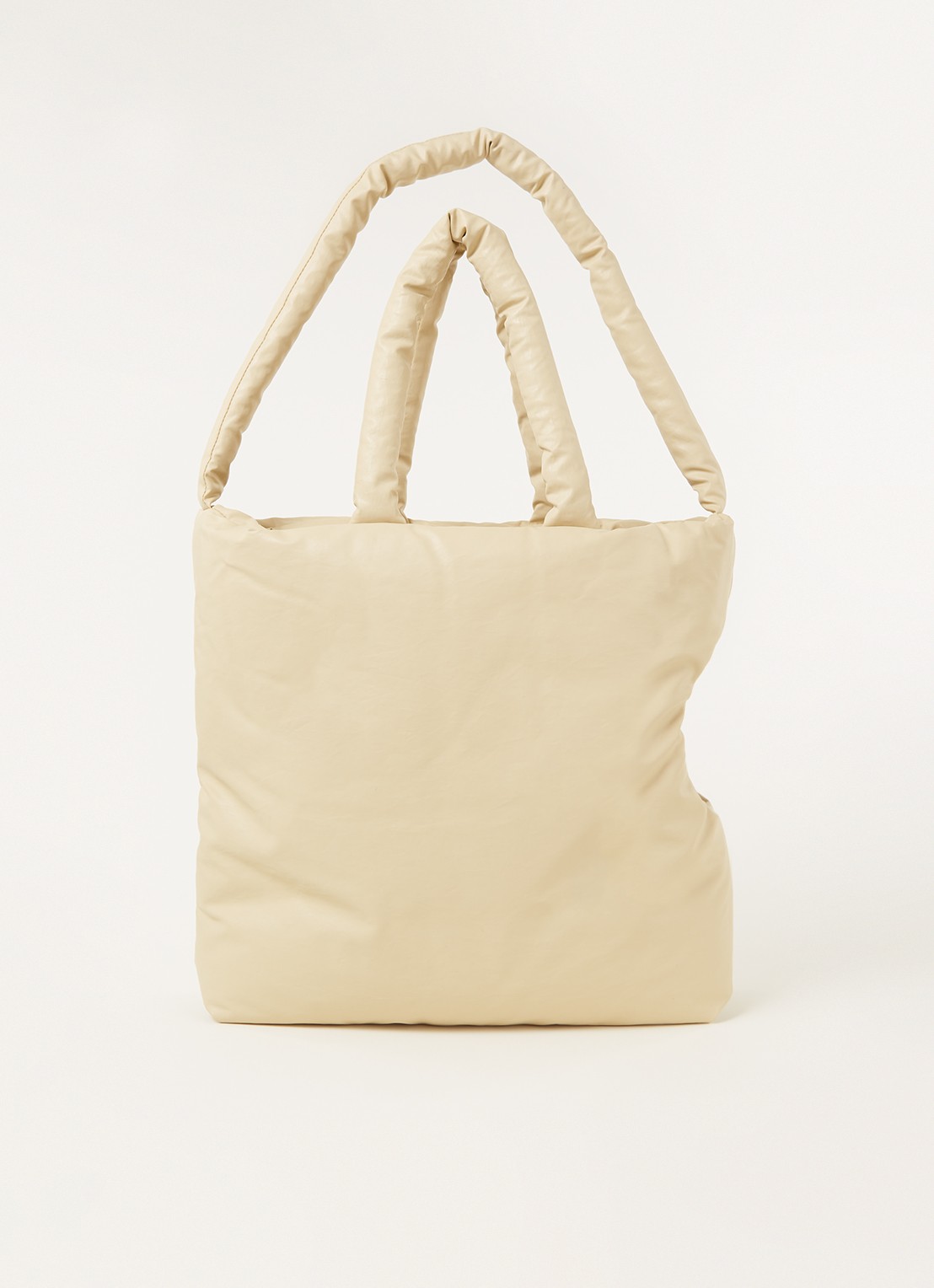 KASSL Editions Dog Oil Medium gewatteerde shopper  - voorkant 4 ivoor