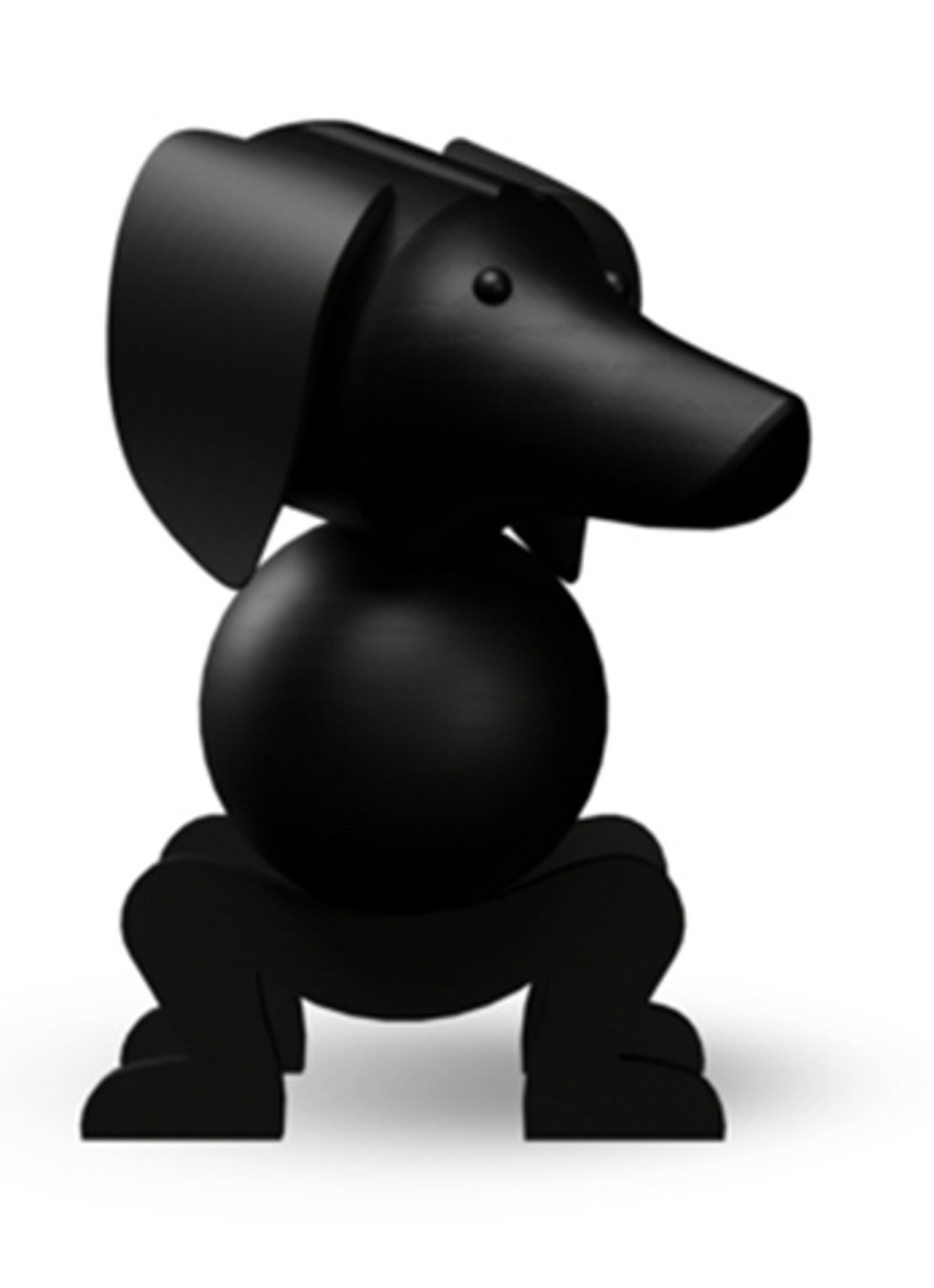 Kay Bojesen Dog Small ornament 11 cm - detail 3 zwart