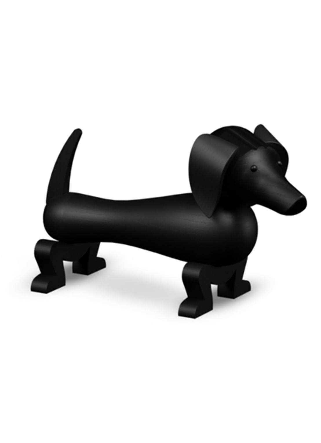Kay Bojesen Dog Small ornament 11 cm - voorkant zwart