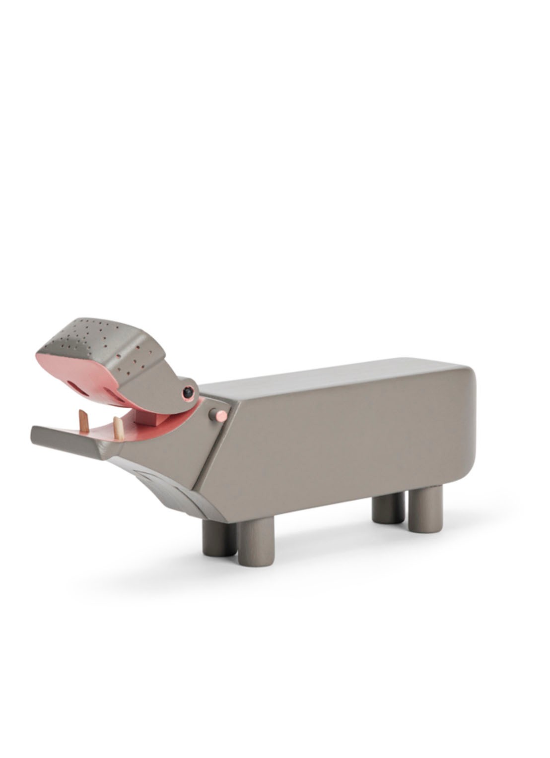 Kay Bojesen Hippo ornament 6 cm - voorkant grijs