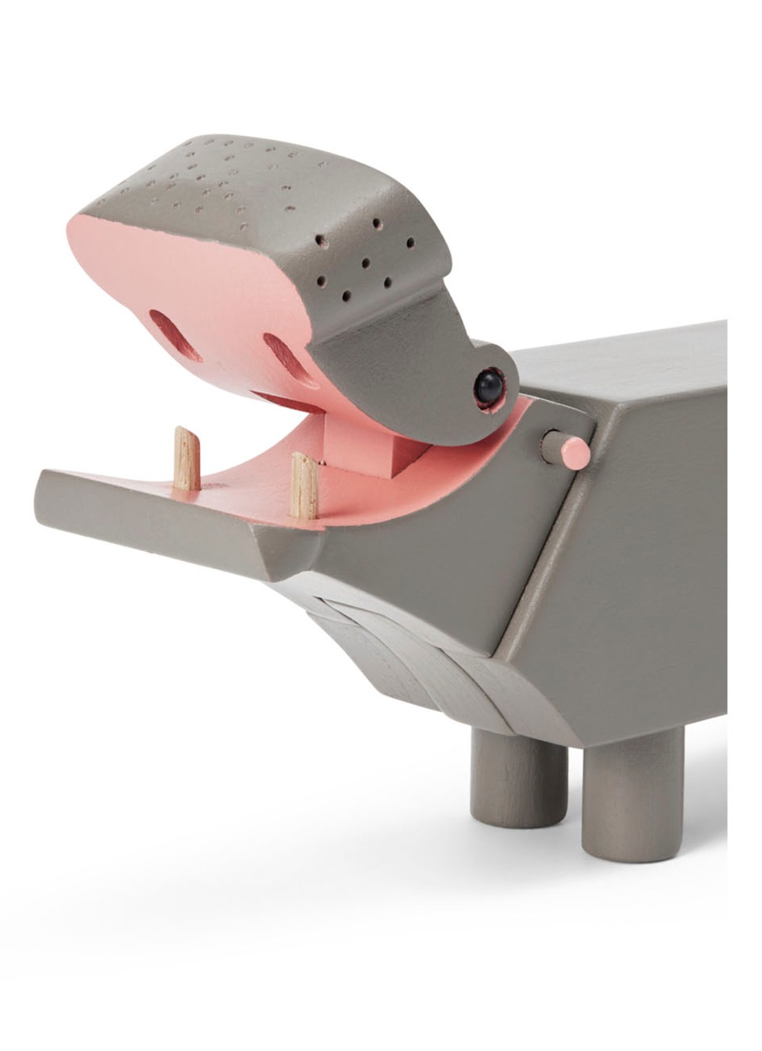 Kay Bojesen Hippo ornament 6 cm - voorkant 2 grijs