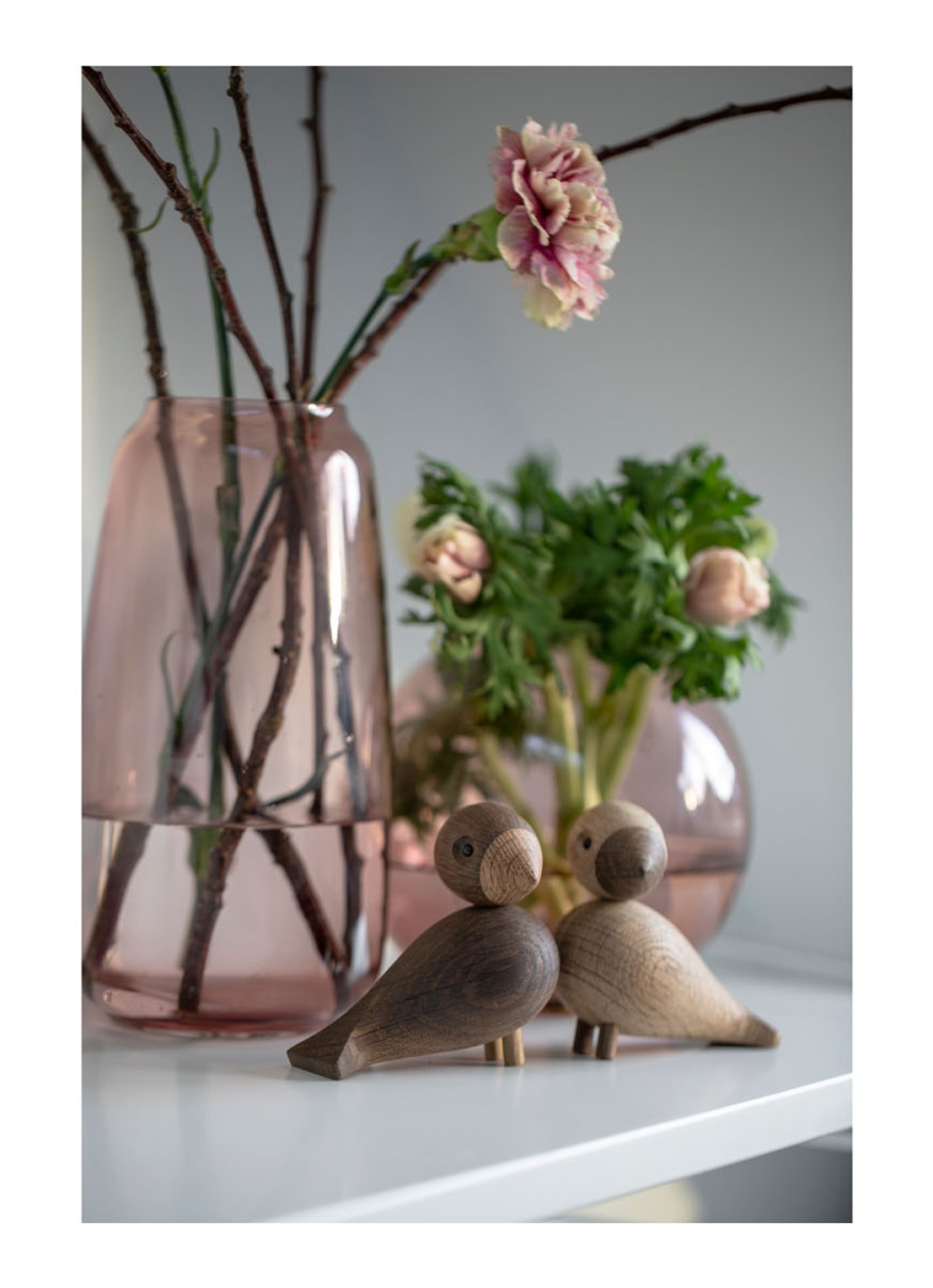 Kay Bojesen Love birds ornament 9 cm set van 2 - detail 4 bruin