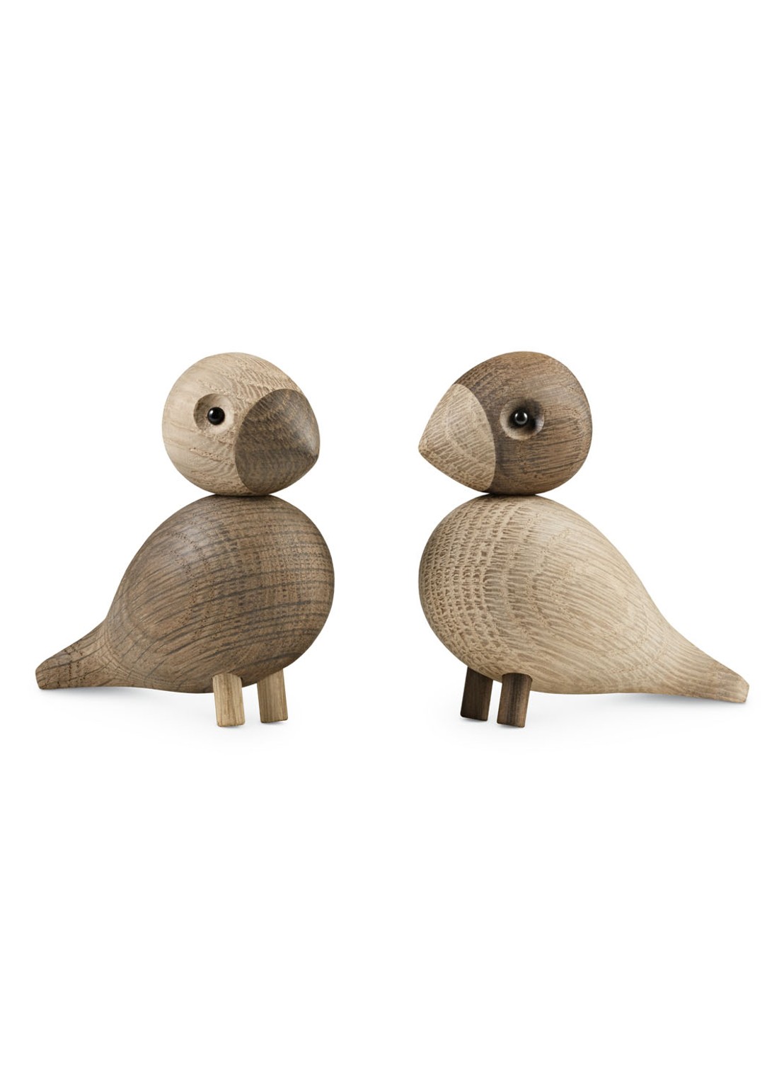 Kay Bojesen Love birds ornament 9 cm set van 2 - voorkant bruin